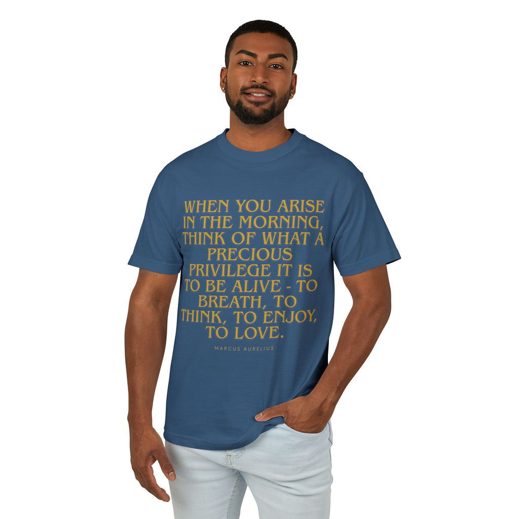 When you arise in the morning, think of what a precious privilege it is to be alive - to breath, to think, to enjoy, to love. ||  Comfortable Tee for Mindfulness, Perfect Gift for Friends, Relaxed Vibe Shirt, Everyday Reminder Tee, Gifts [...]
