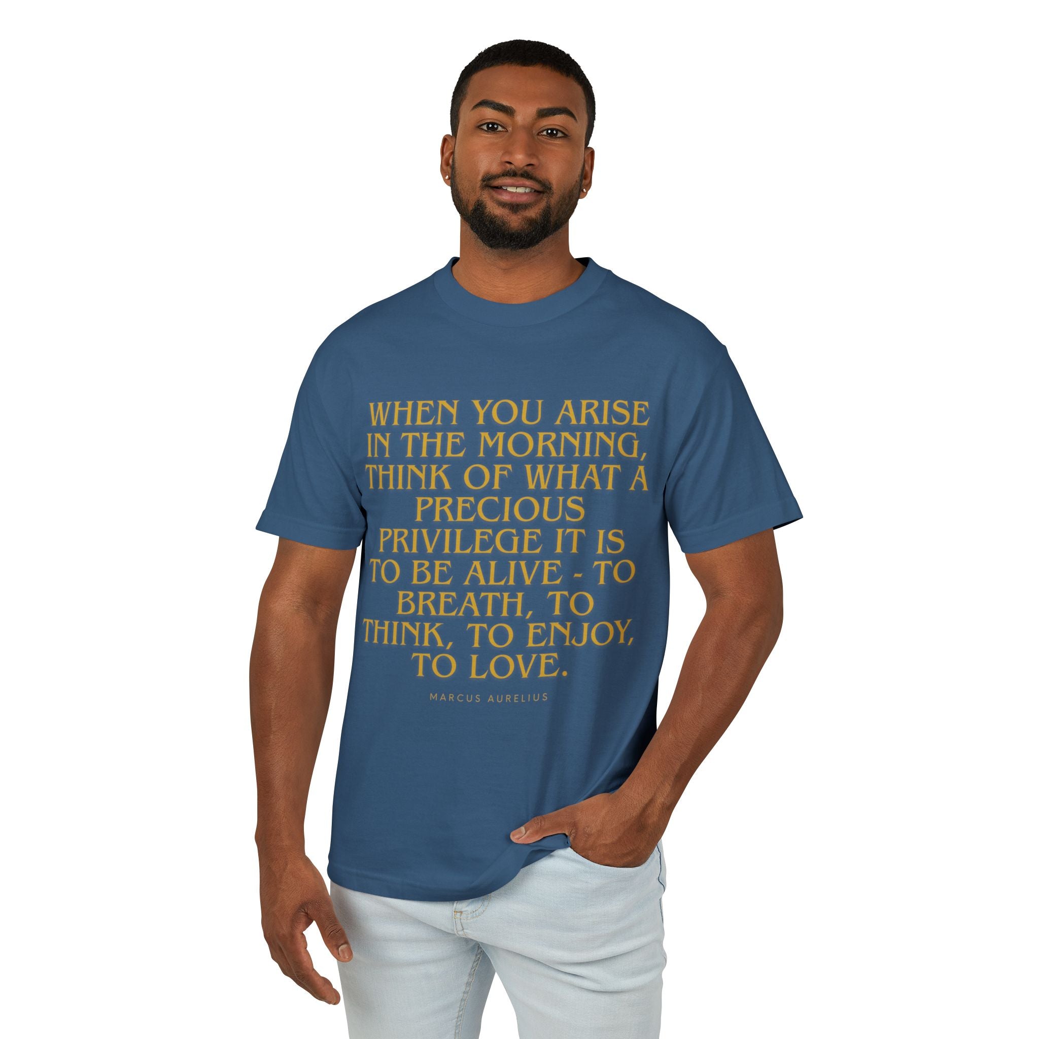 When you arise in the morning, think of what a precious privilege it is to be alive - to breath, to think, to enjoy, to love. ||  Comfortable Tee for Mindfulness, Perfect Gift for Friends, Relaxed Vibe Shirt, Everyday Reminder Tee, Gifts [...]