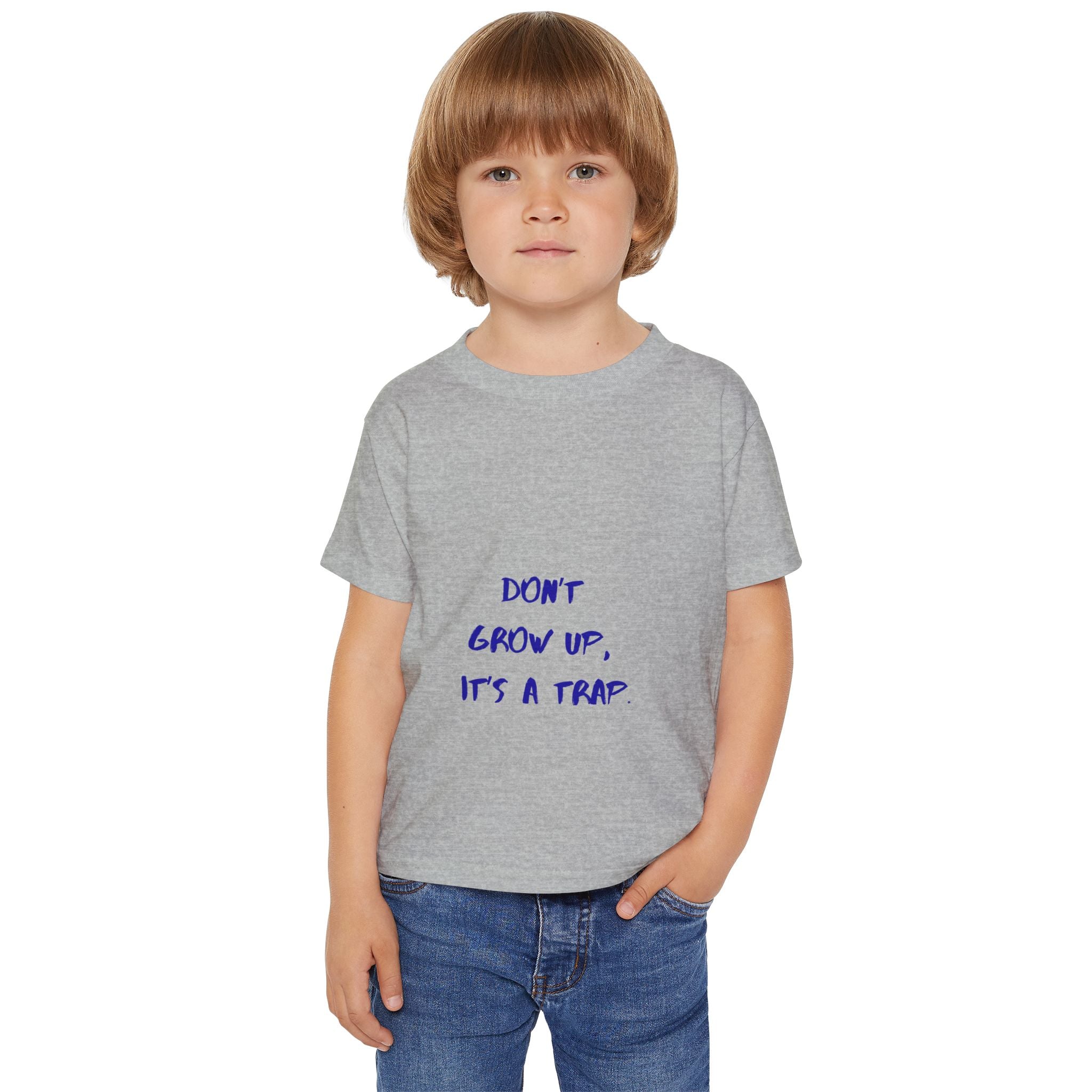 Funny Toddler T-Shirt - 'Don't Grow Up, It's a Trap' - Playful Kids Tee, Birthday Gift, Gift for Parents, Cute Child Apparel