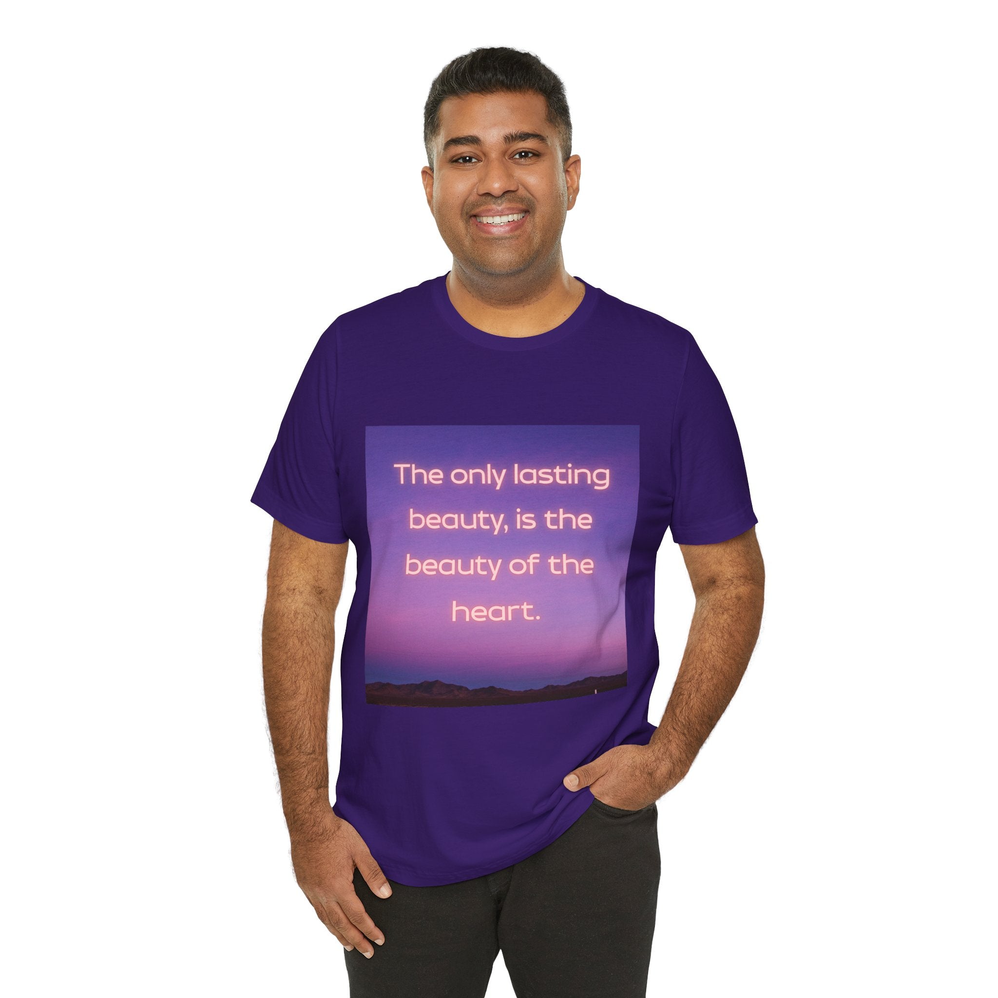 The only lasting beauty, is the beauty of the heart. ||  - "The only lasting beauty, is the beauty of the heart" - Unisex Jersey Short Sleeve Shirt, Motivational Gift, [...]