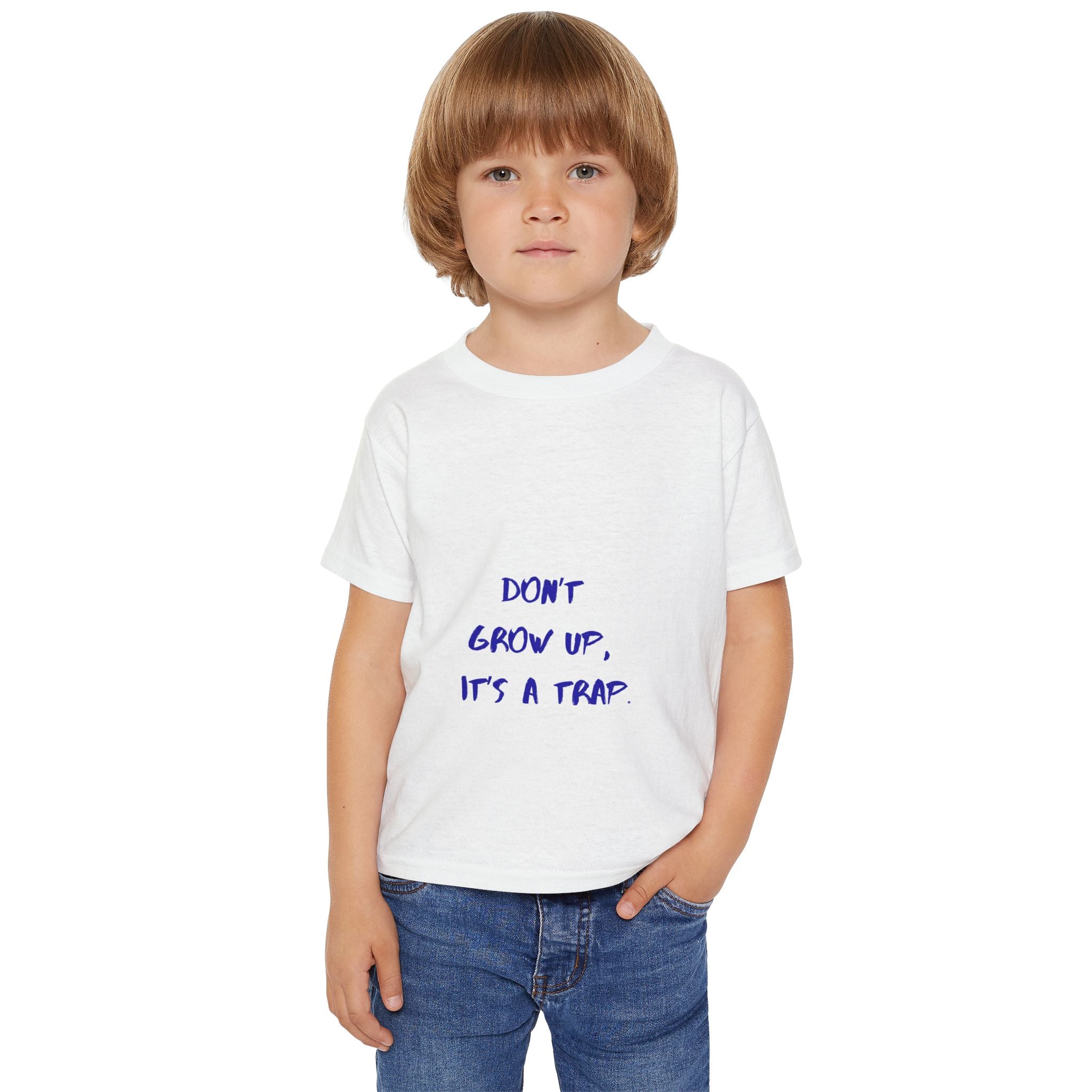 Funny Toddler T-Shirt - 'Don't Grow Up, It's a Trap' - Playful Kids Tee, Birthday Gift, Gift for Parents, Cute Child Apparel