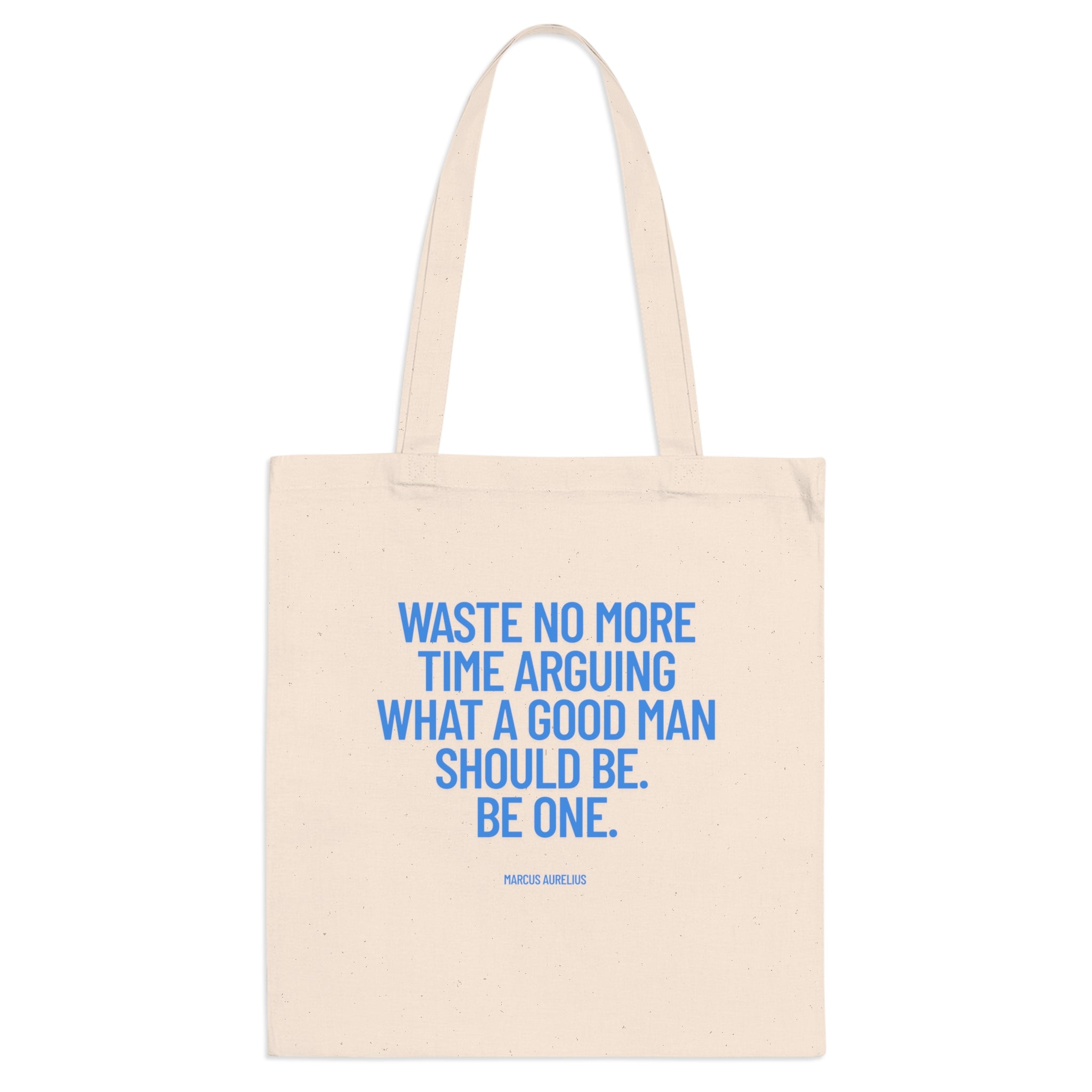 Waste no more time arguing what a good man should be. Be one. (Marcus Aurelius) || Inspirational Tote Bag for Everyday Use, Eco-Friendly Shopping Bag, Motivational Quote Canvas Bag, Perfect Gift for Him, Reusable [...]