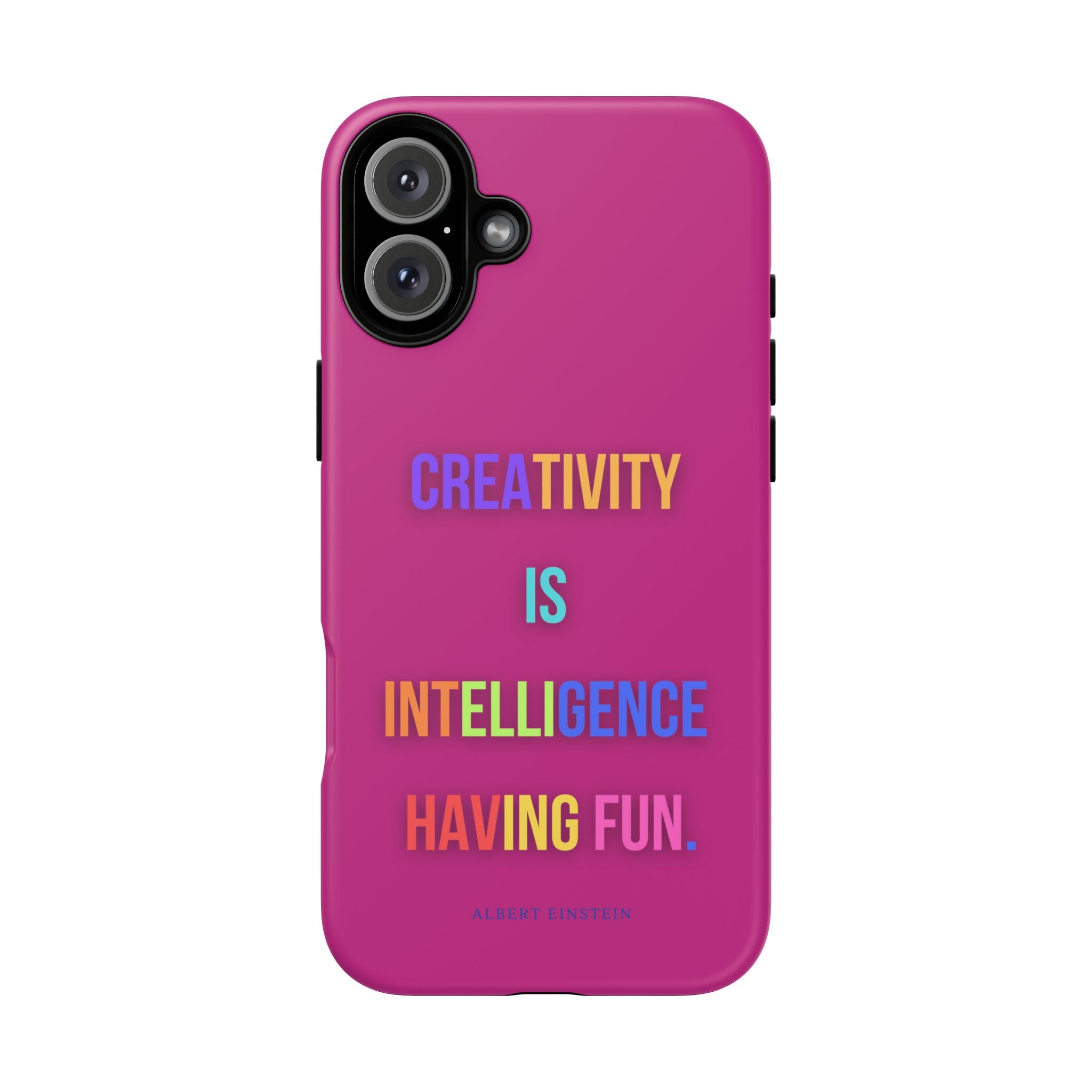 Colorful Phone Case with Inspiring Quote, Gift for Creative Souls, Tough and Fun Design, Perfect for Students and Artists