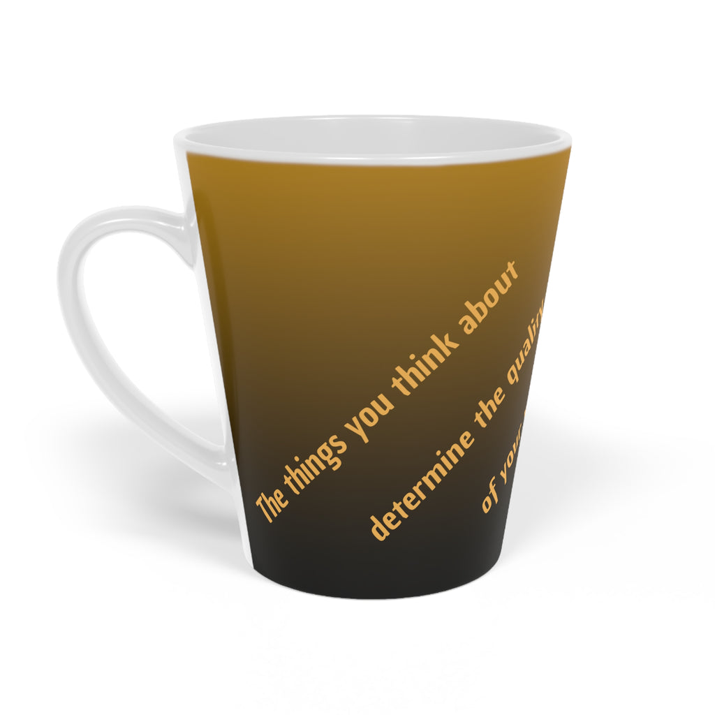 Latte Mug with Inspirational Quotes - Perfect for Coffee Lovers, Home Decor, Gift for Friends, Motivational Mug, 12oz Ceramic Cup