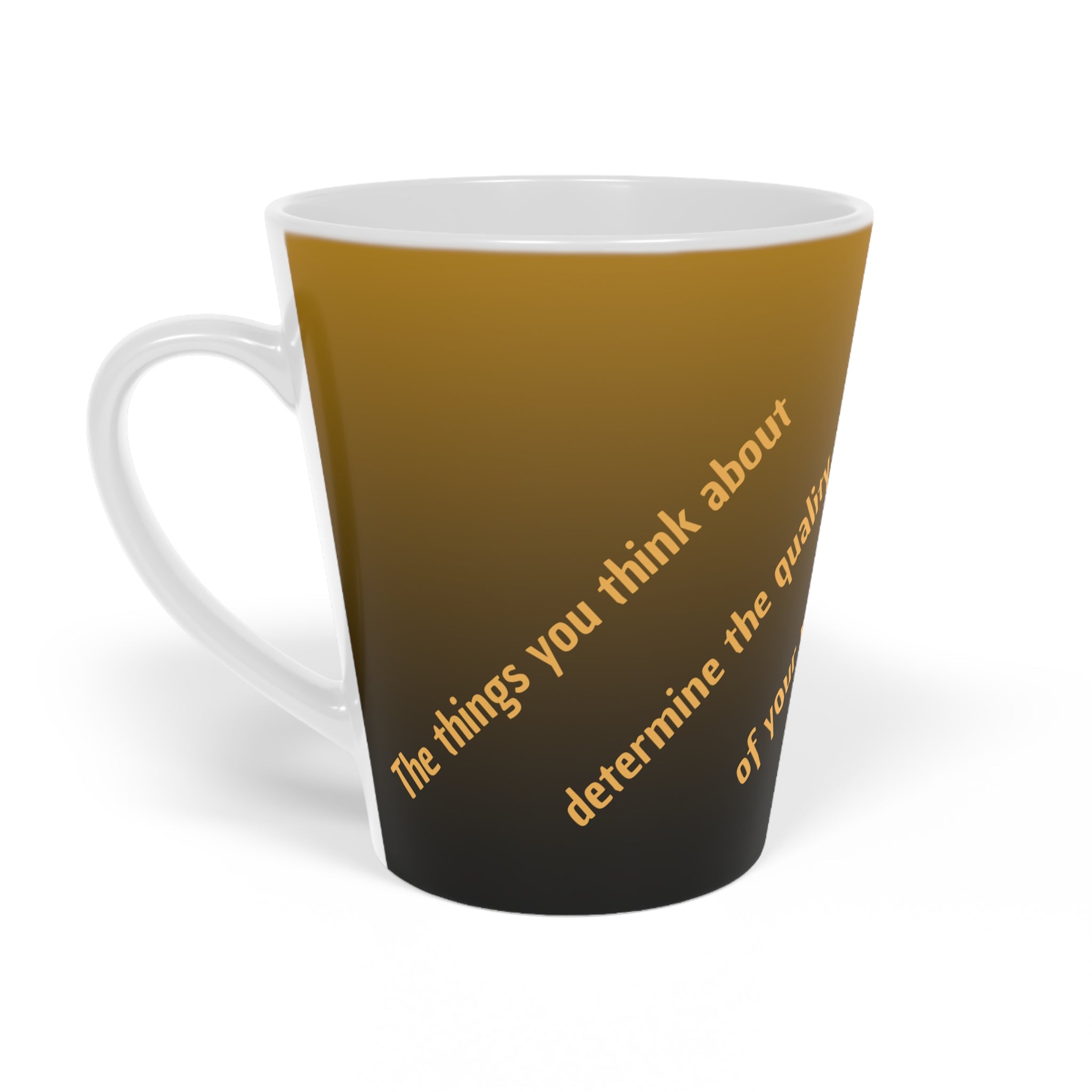 Latte Mug with Inspirational Quotes - Perfect for Coffee Lovers, Home Decor, Gift for Friends, Motivational Mug, 12oz Ceramic Cup