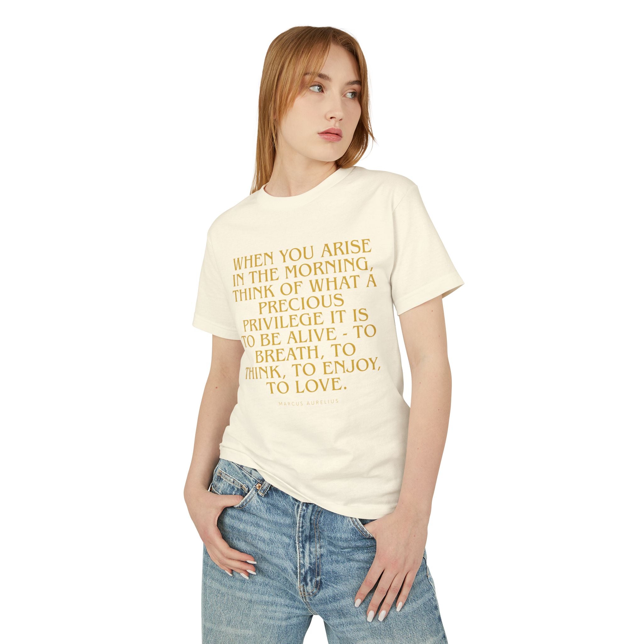 When you arise in the morning, think of what a precious privilege it is to be alive - to breath, to think, to enjoy, to love. ||  Comfortable Tee for Mindfulness, Perfect Gift for Friends, Relaxed Vibe Shirt, Everyday Reminder Tee, Gifts [...]