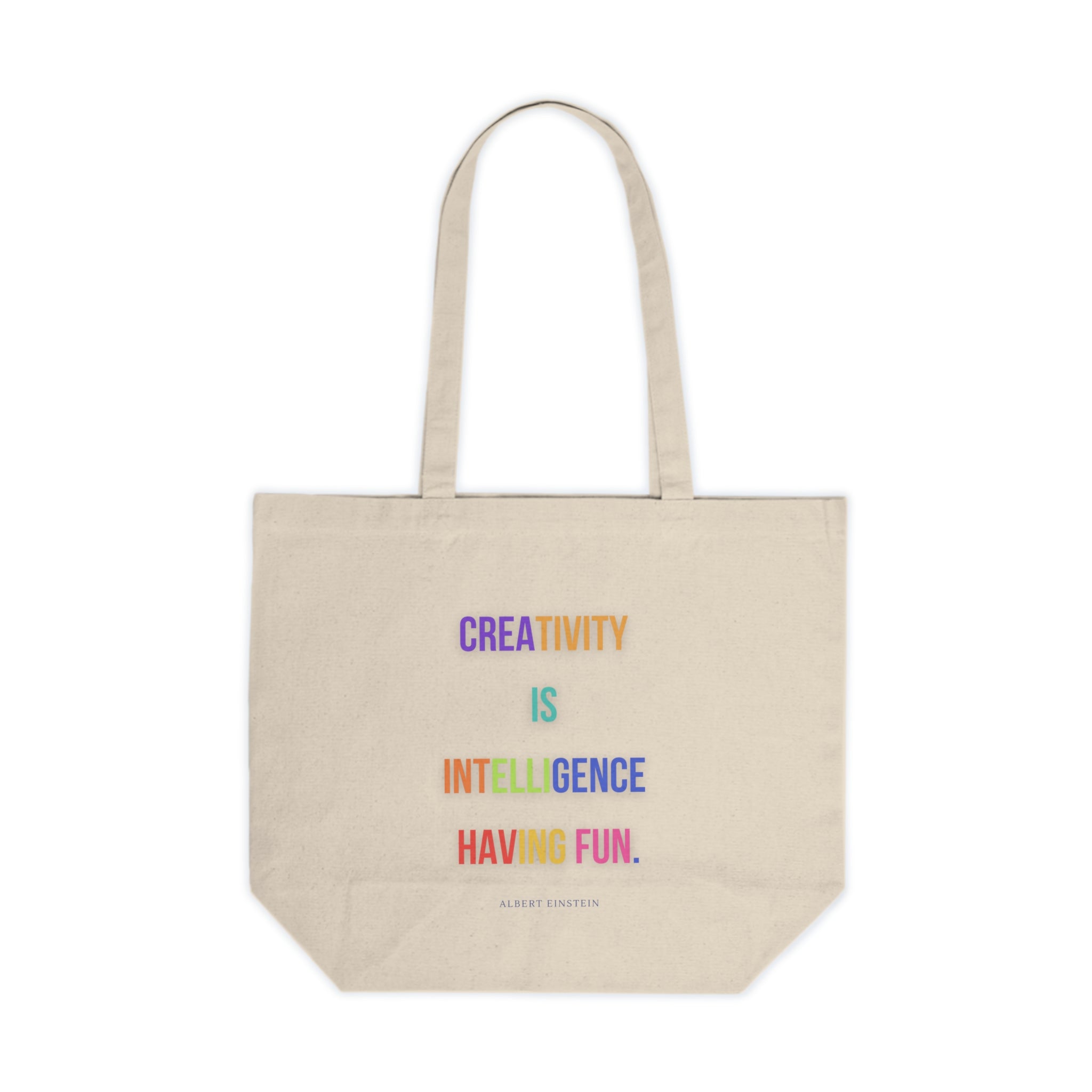 Creative Inspiration Canvas Tote, Eco-Friendly Bag, Motivational Shopper, Gift for Artists, Unique Design Tote