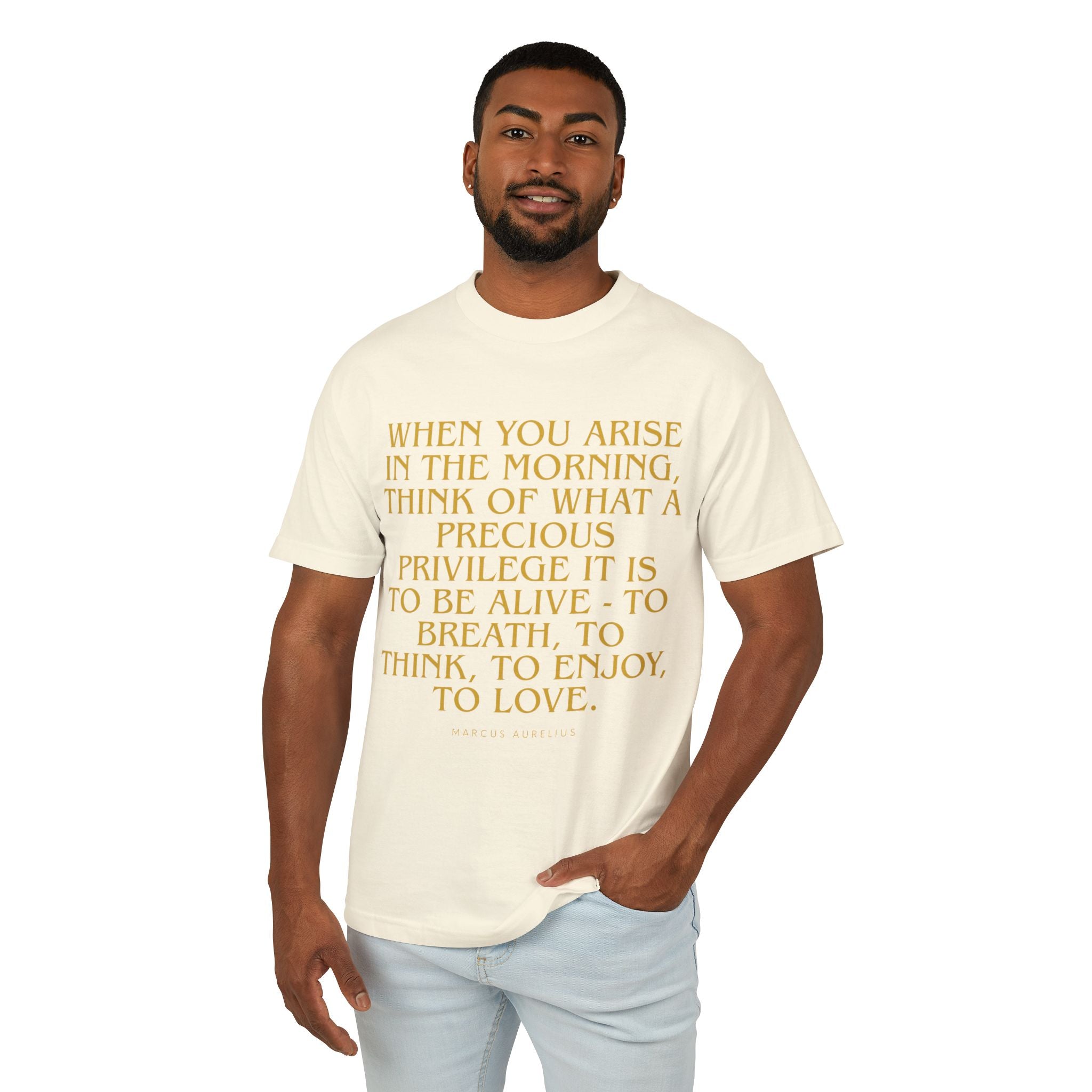 When you arise in the morning, think of what a precious privilege it is to be alive - to breath, to think, to enjoy, to love. ||  Comfortable Tee for Mindfulness, Perfect Gift for Friends, Relaxed Vibe Shirt, Everyday Reminder Tee, Gifts [...]