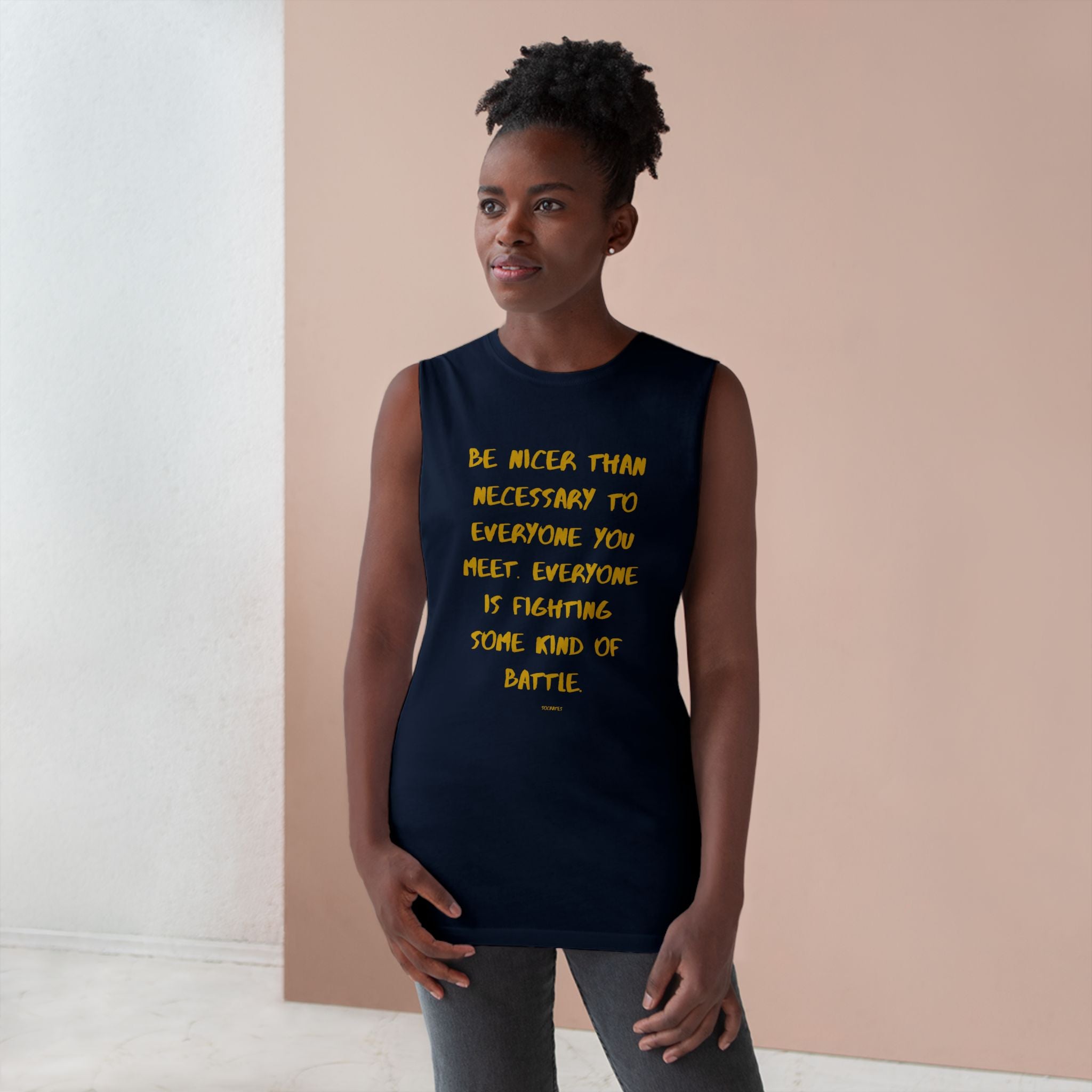 Inspirational Unisex Tank Top - Be Nicer Than Necessary