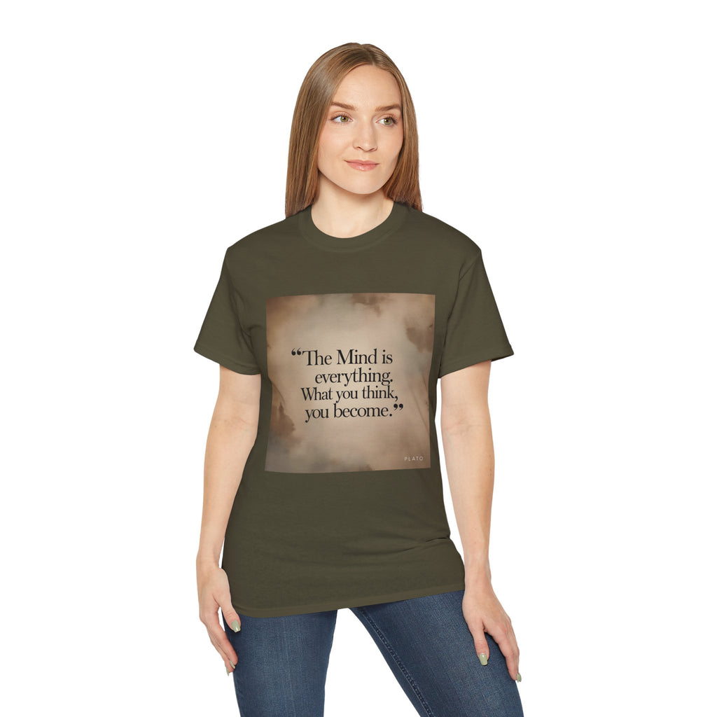The mind is everything. What you think, you become. || Mindfulness Tee, Motivational Apparel, Self-Improvement Gift, Casual Wear for Men and Women