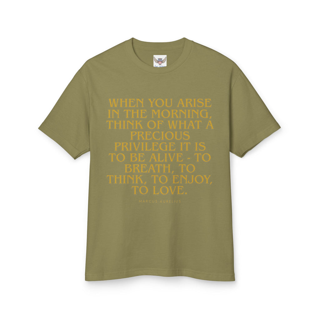When you arise in the morning, think of what a precious privilege it is to be alive - to breath, to think, to enjoy, to love. ||  Comfortable Tee for Mindfulness, Perfect Gift for Friends, Relaxed Vibe Shirt, Everyday Reminder Tee, Gifts [...]