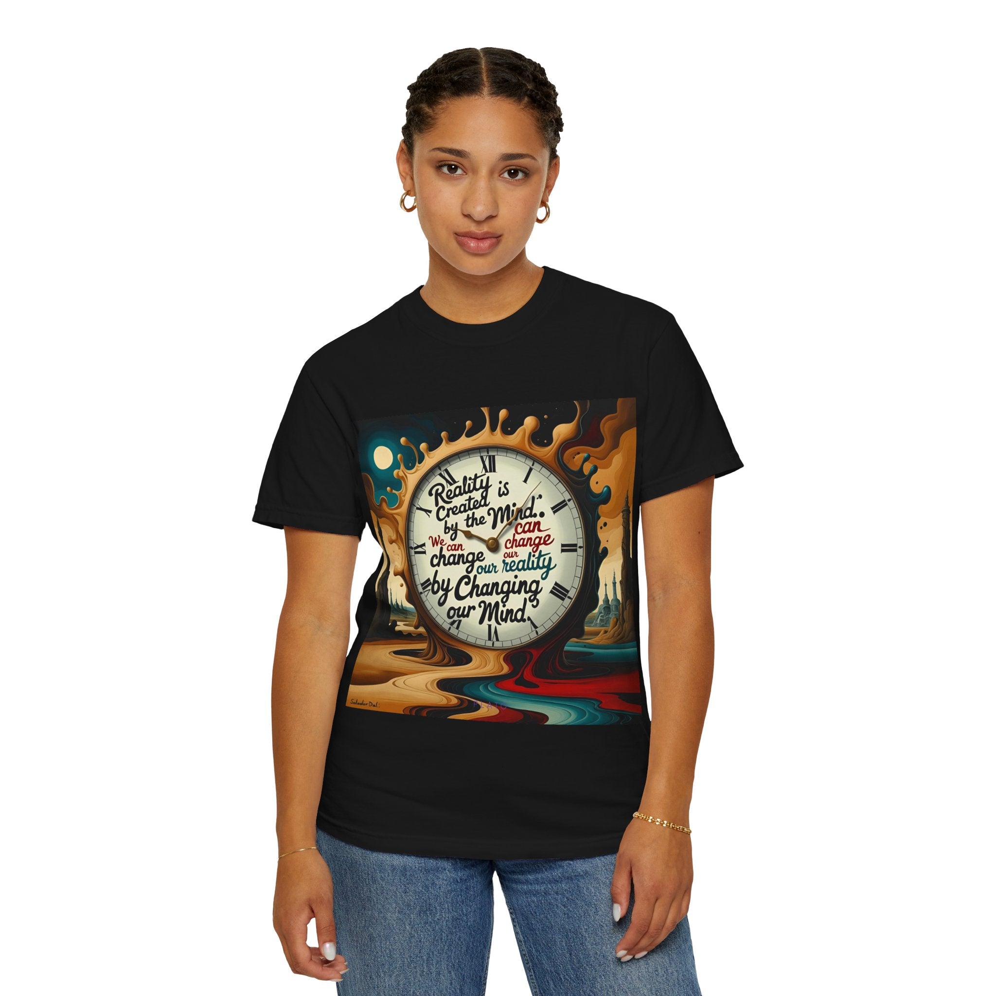 Reality is created by the mind. We can change our reality by changing our mind. ||  | Unisex Garment-Dyed Tee, Inspirational Apparel, Casual Gift, Motivational Shirt, Fun Everyday Wear