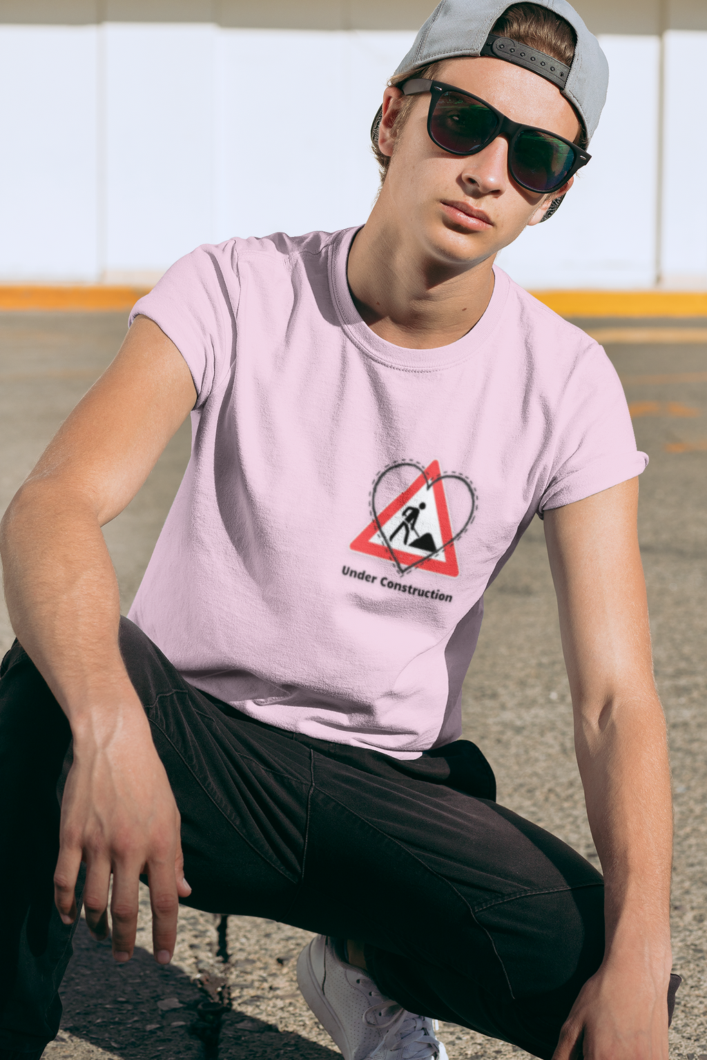 Under Construction Love T-Shirt, Unisex Casual Tee, Perfect Gift for Him/Her, Fun Construction Design, Holiday & Celebration Wear