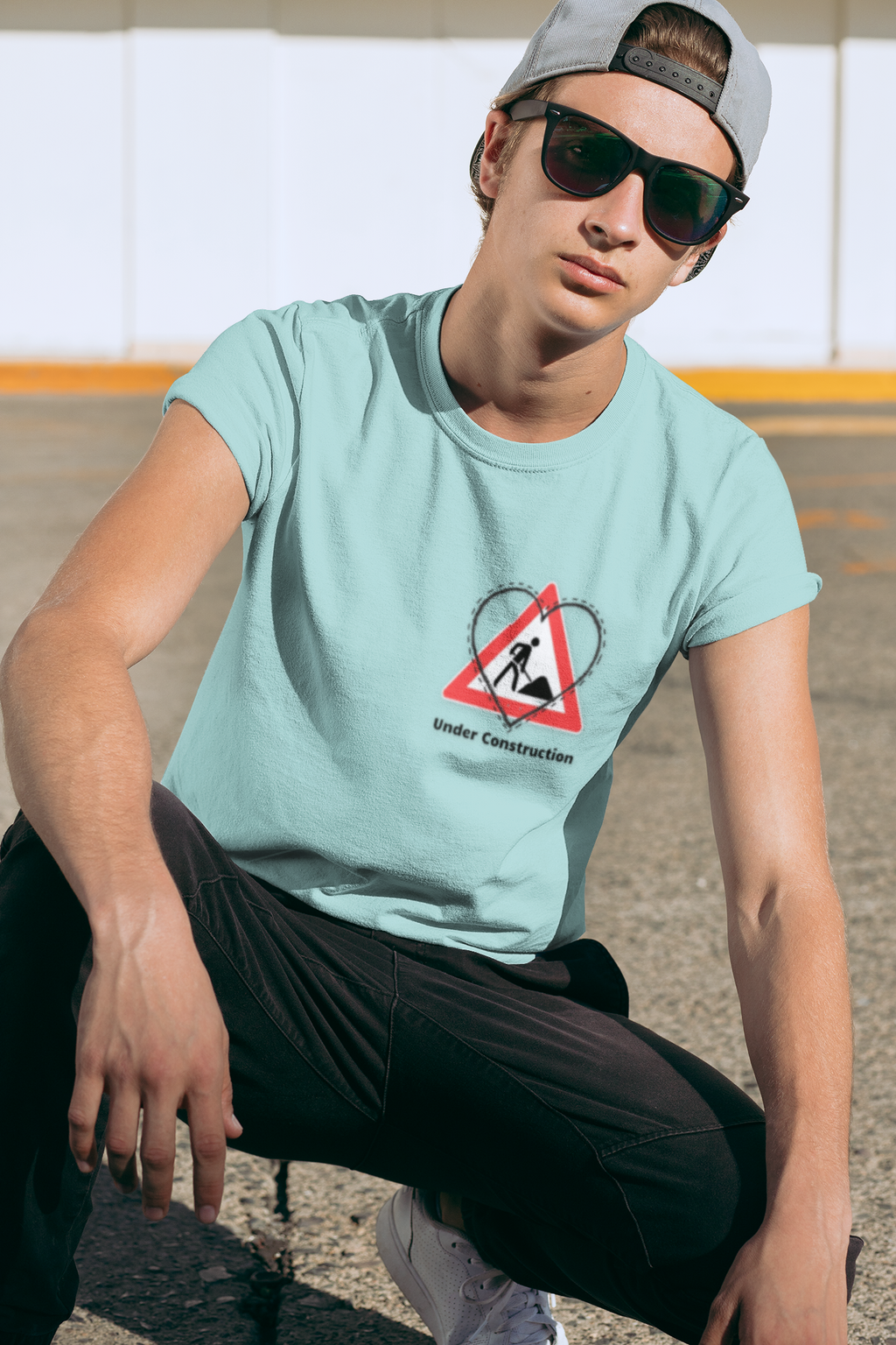 Under Construction Love T-Shirt, Unisex Casual Tee, Perfect Gift for Him/Her, Fun Construction Design, Holiday & Celebration Wear