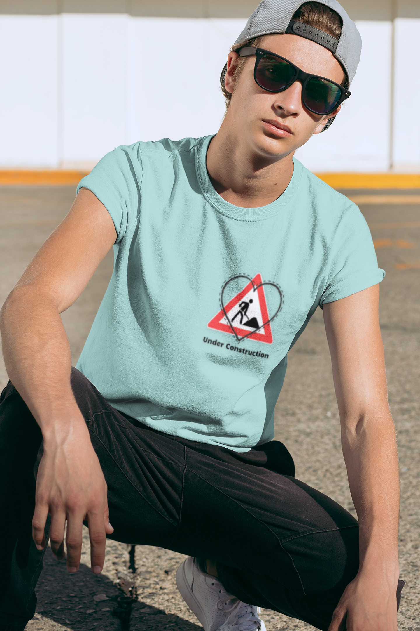 Under Construction Love T-Shirt, Unisex Casual Tee, Perfect Gift for Him/Her, Fun Construction Design, Holiday & Celebration Wear