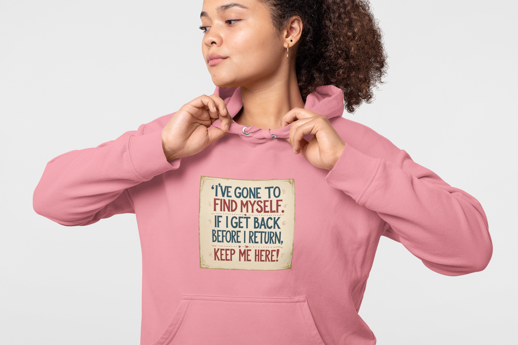 "Find Myself" Hoodie for Adventure Seekers, Cozy Sweatshirt, Gift for Wanderers, Travel Enthusiast Apparel, Unisex Hooded Sweatshirt