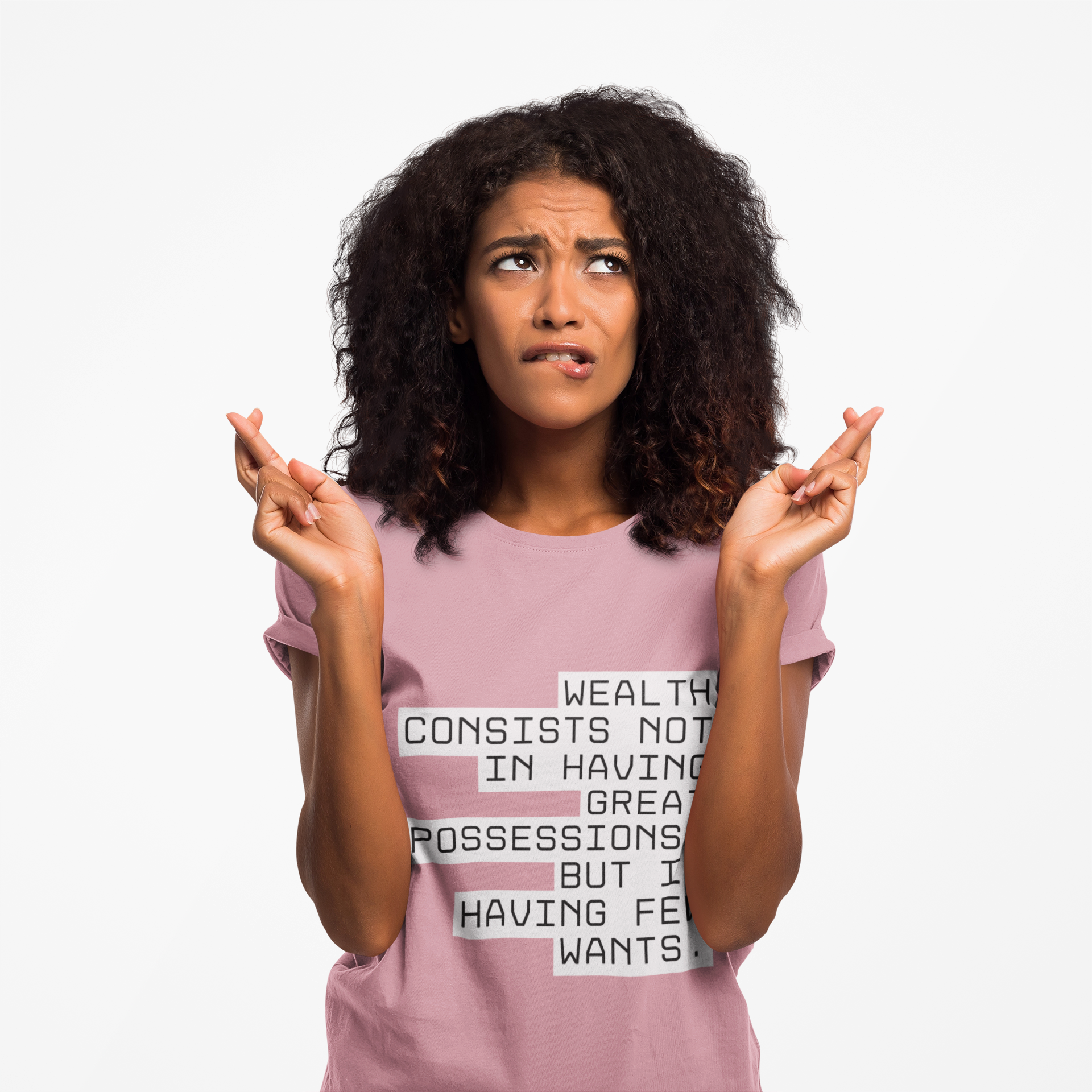 Wealth consists not in having great possessions, but in having few wants. || - Perfect for Gift Giving, Weekends, Casual Style, Inspirational Message, Unisex Cotton Shirt