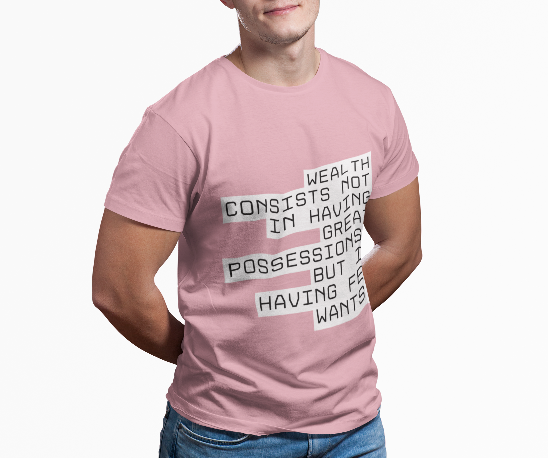 Wealth consists not in having great possessions, but in having few wants. || - Perfect for Gift Giving, Weekends, Casual Style, Inspirational Message, Unisex Cotton Shirt