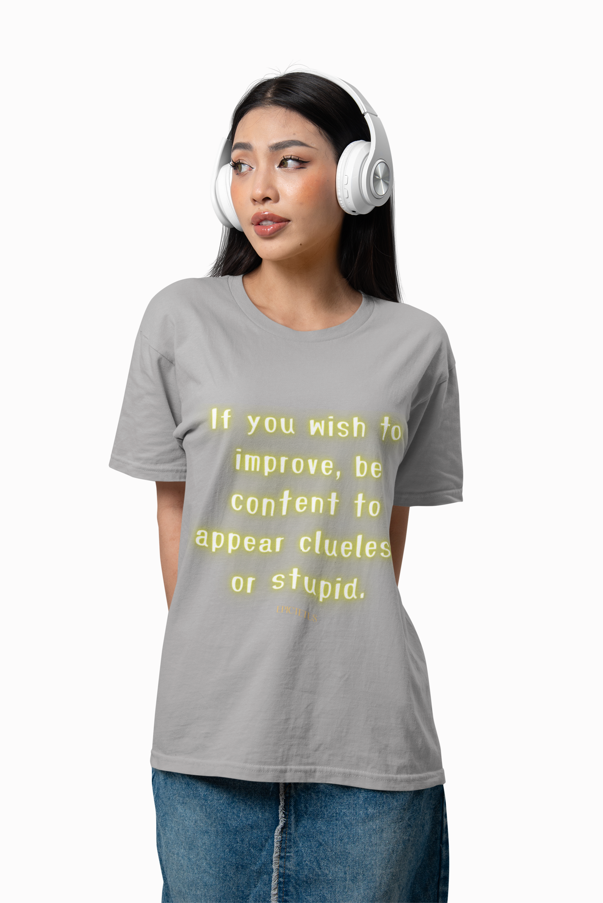 If you wish to improve, be content to appear clueless or stupid. || - Motivational Shirt for Personal Growth, Gift for Friends, Unisex Casual Wear, Everyday Comfort, [...]