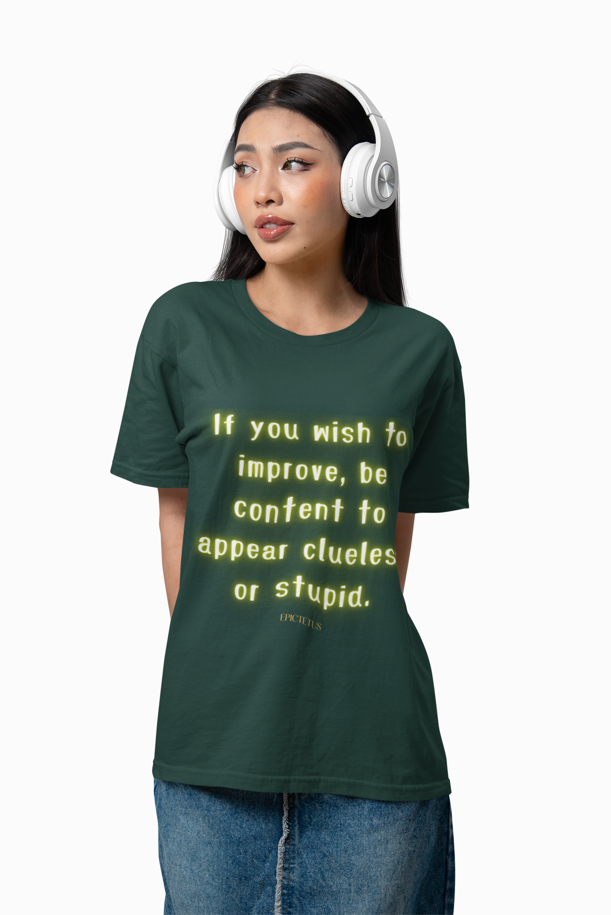 If you wish to improve, be content to appear clueless or stupid. || - Motivational Shirt for Personal Growth, Gift for Friends, Unisex Casual Wear, Everyday Comfort, [...]