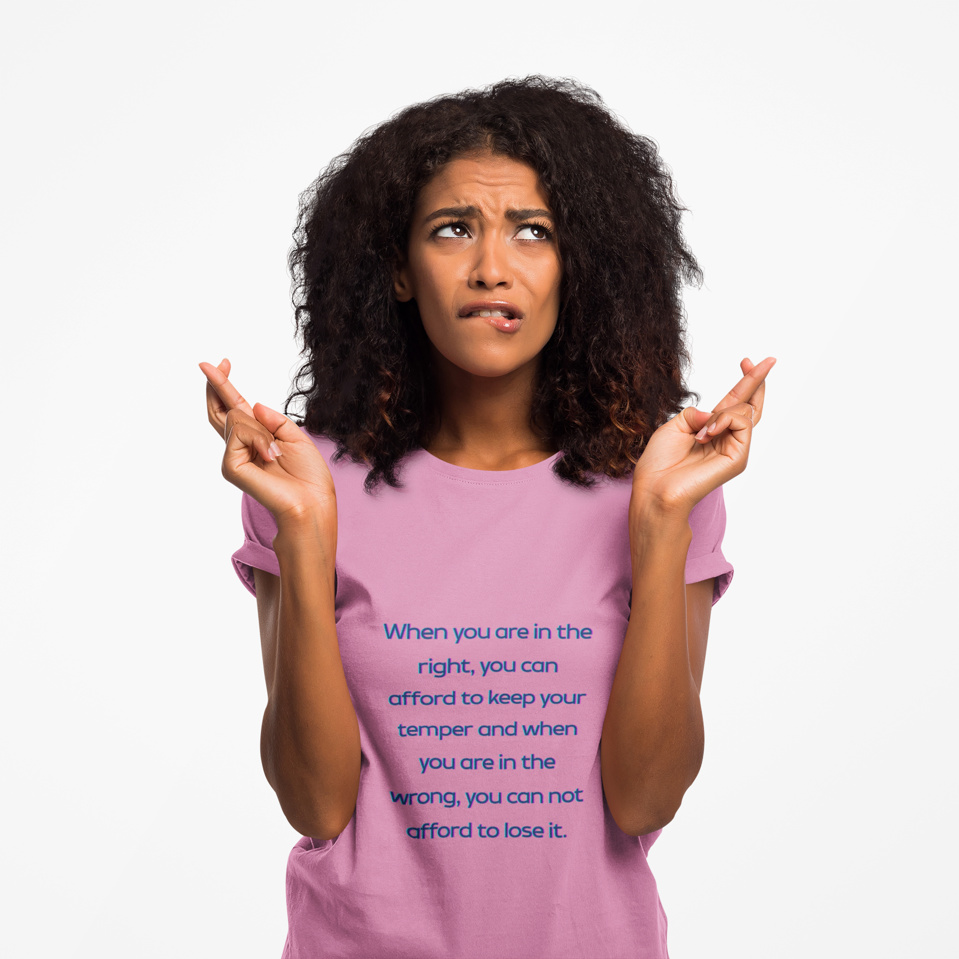 When you are in the right, you can afford to keep your temper and when you are in the wrong, you can not afford to lose it. ||  Relaxed Fit Women's Tee, Motivational Shirt, Casual Wear, Gift for Friends, Thoughtful Apparel