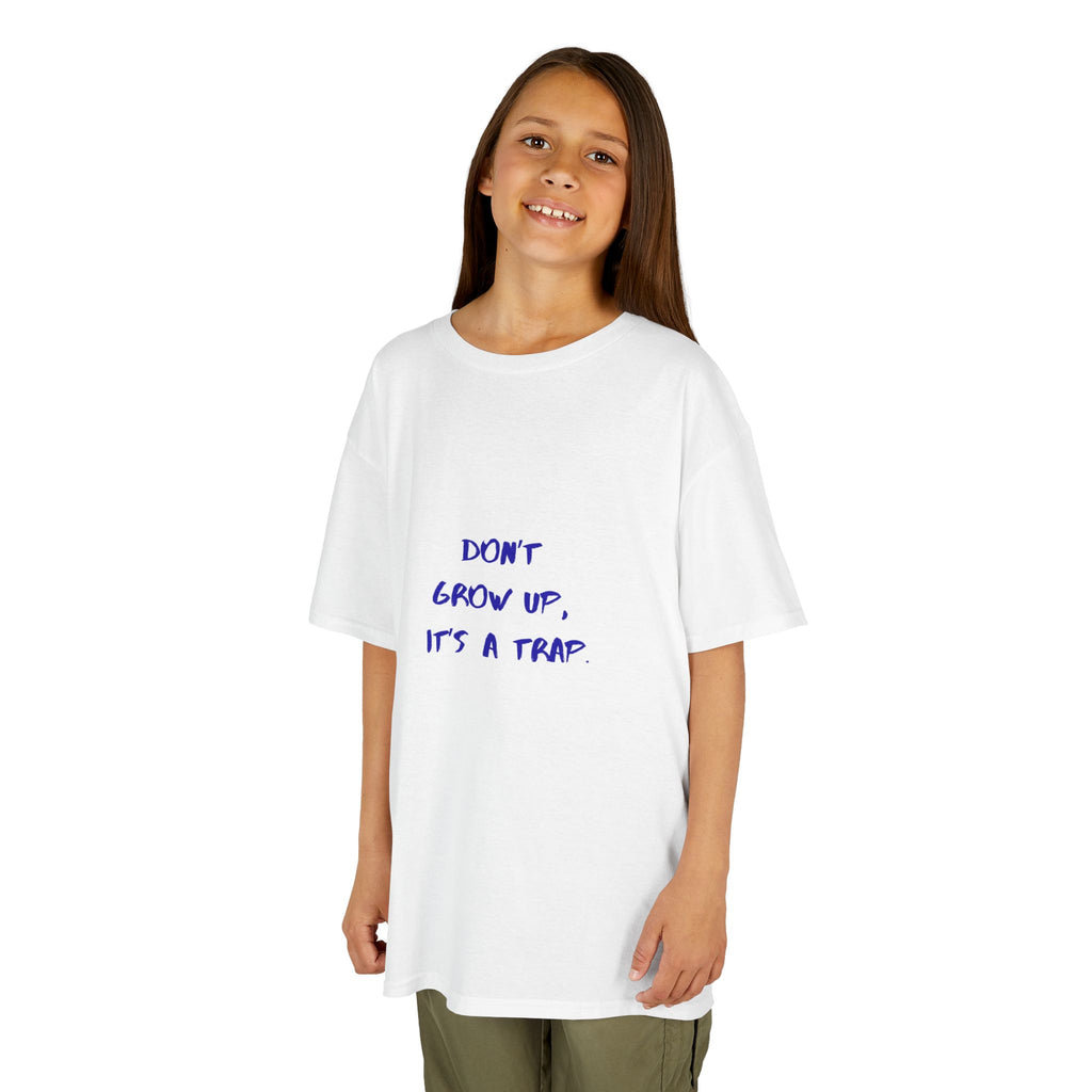 Don't Grow Up Kids Tee, Fun Children T-Shirt, Playful Cotton Shirt, Birthday Gift for Kids, Youth Casual Wear