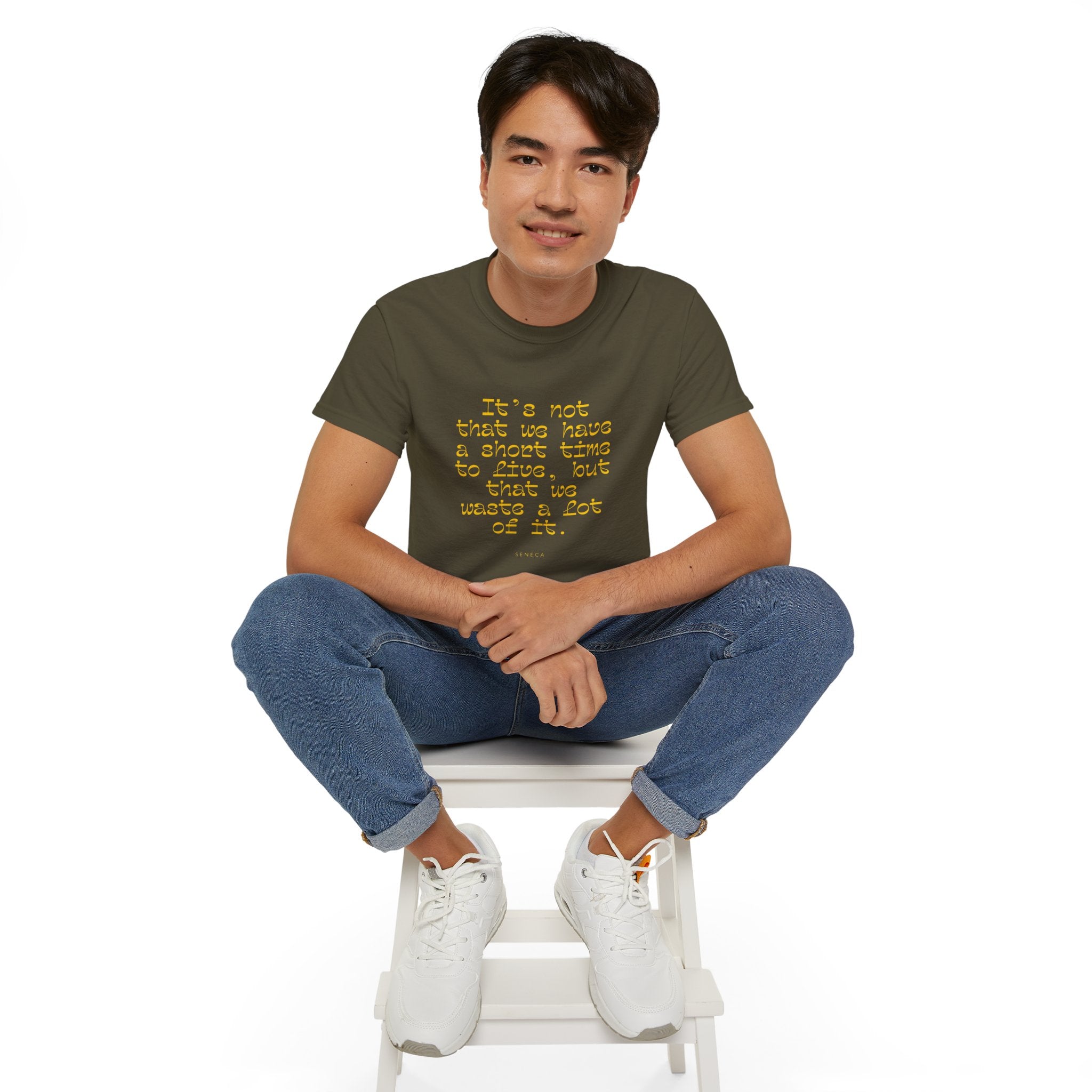 It’s not that we have a short time to live, but that we waste a lot of it. || - Motivational Shirt for Everyday Moments, Gift for Friends & Family, Casual Wear, Birthday, Encouragement
