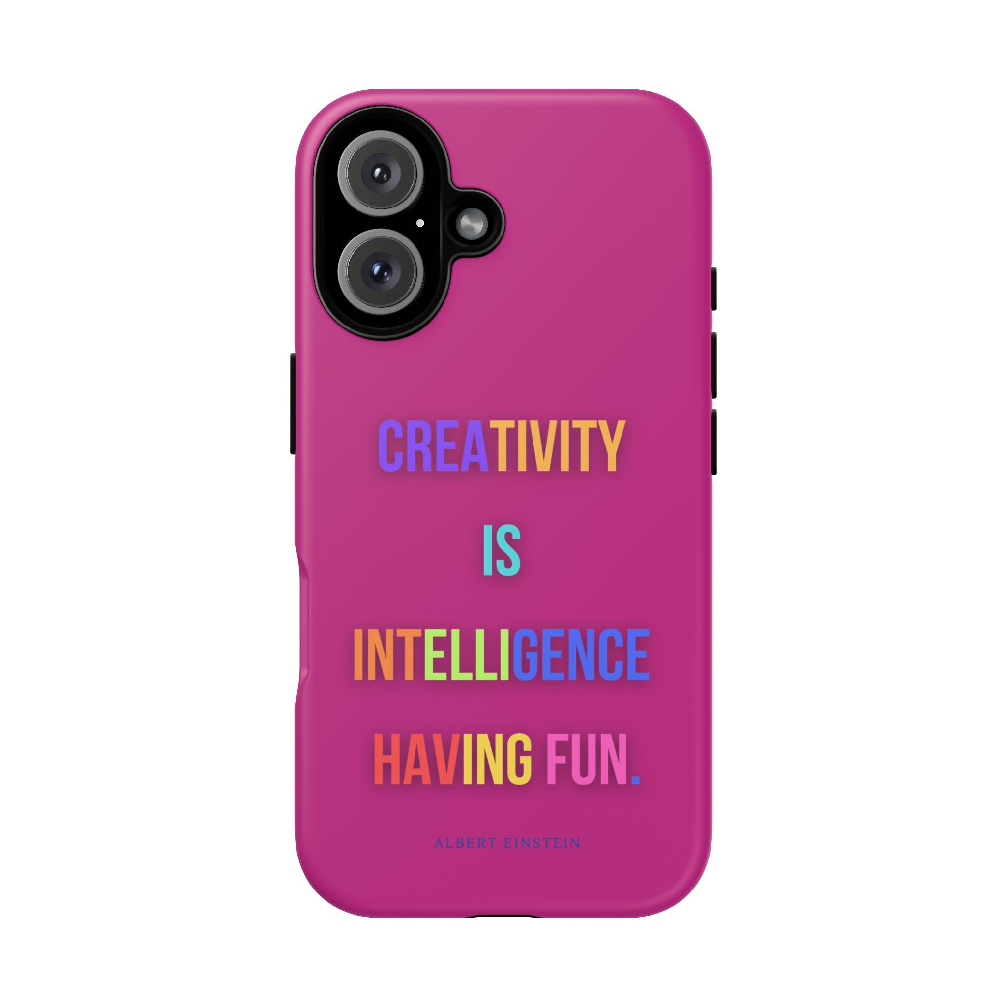 Colorful Phone Case with Inspiring Quote, Gift for Creative Souls, Tough and Fun Design, Perfect for Students and Artists