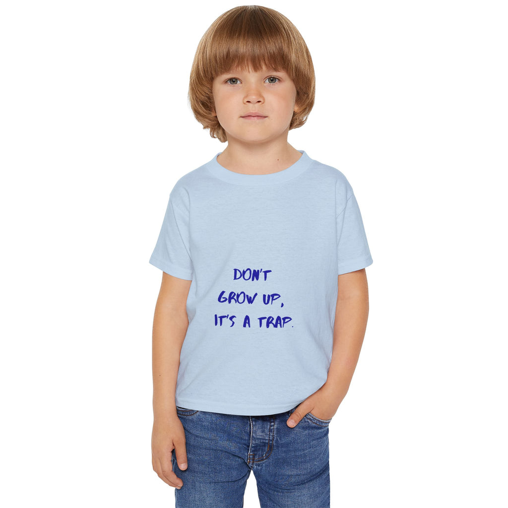 Funny Toddler T-Shirt - 'Don't Grow Up, It's a Trap' - Playful Kids Tee, Birthday Gift, Gift for Parents, Cute Child Apparel