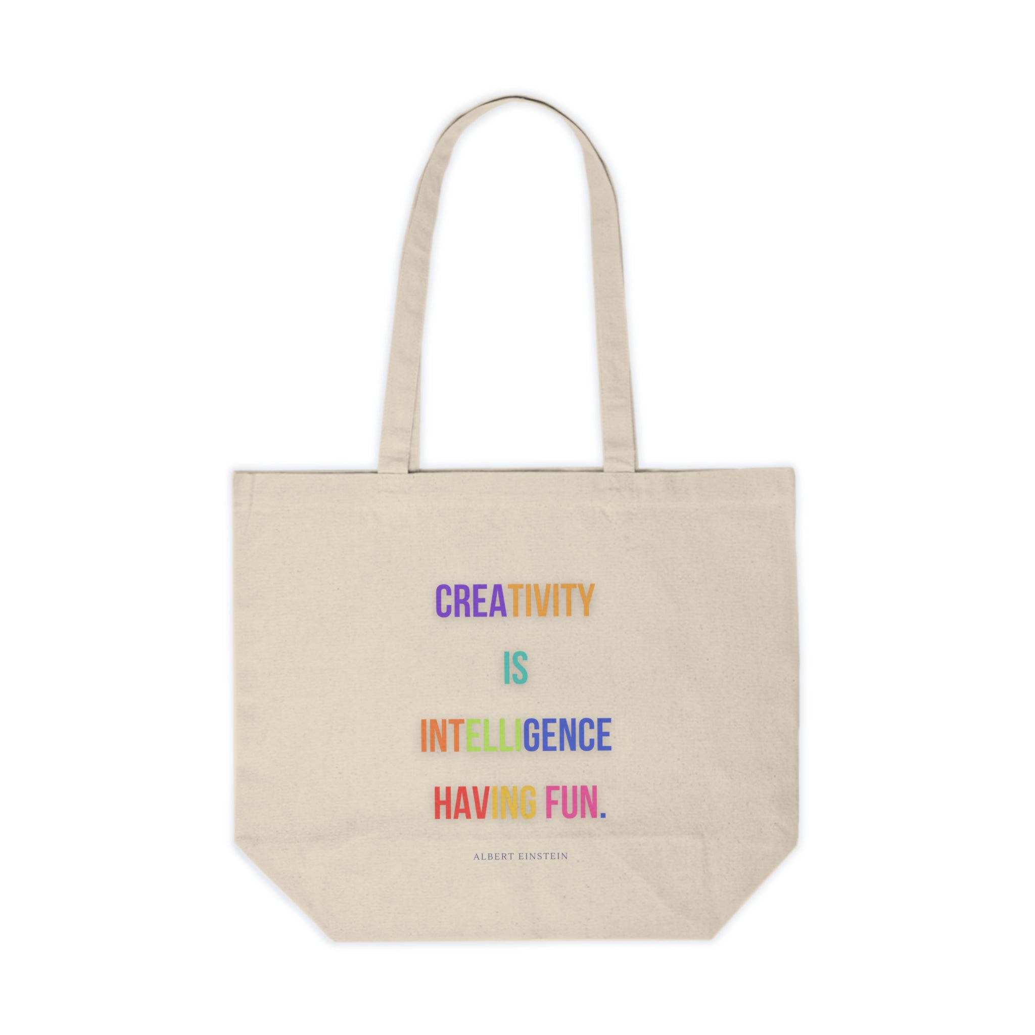 Creative Inspiration Canvas Tote, Eco-Friendly Bag, Motivational Shopper, Gift for Artists, Unique Design Tote