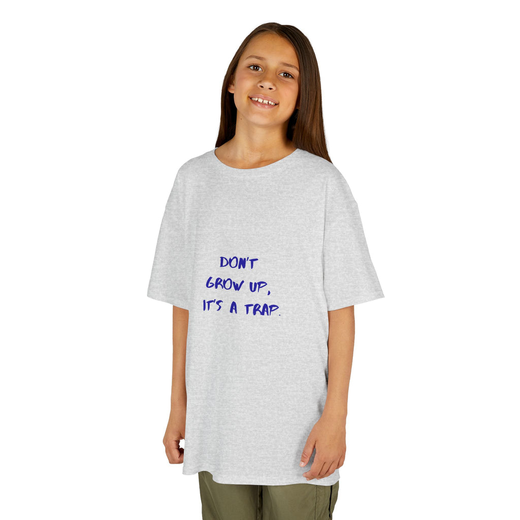Don't Grow Up Kids Tee, Fun Children T-Shirt, Playful Cotton Shirt, Birthday Gift for Kids, Youth Casual Wear