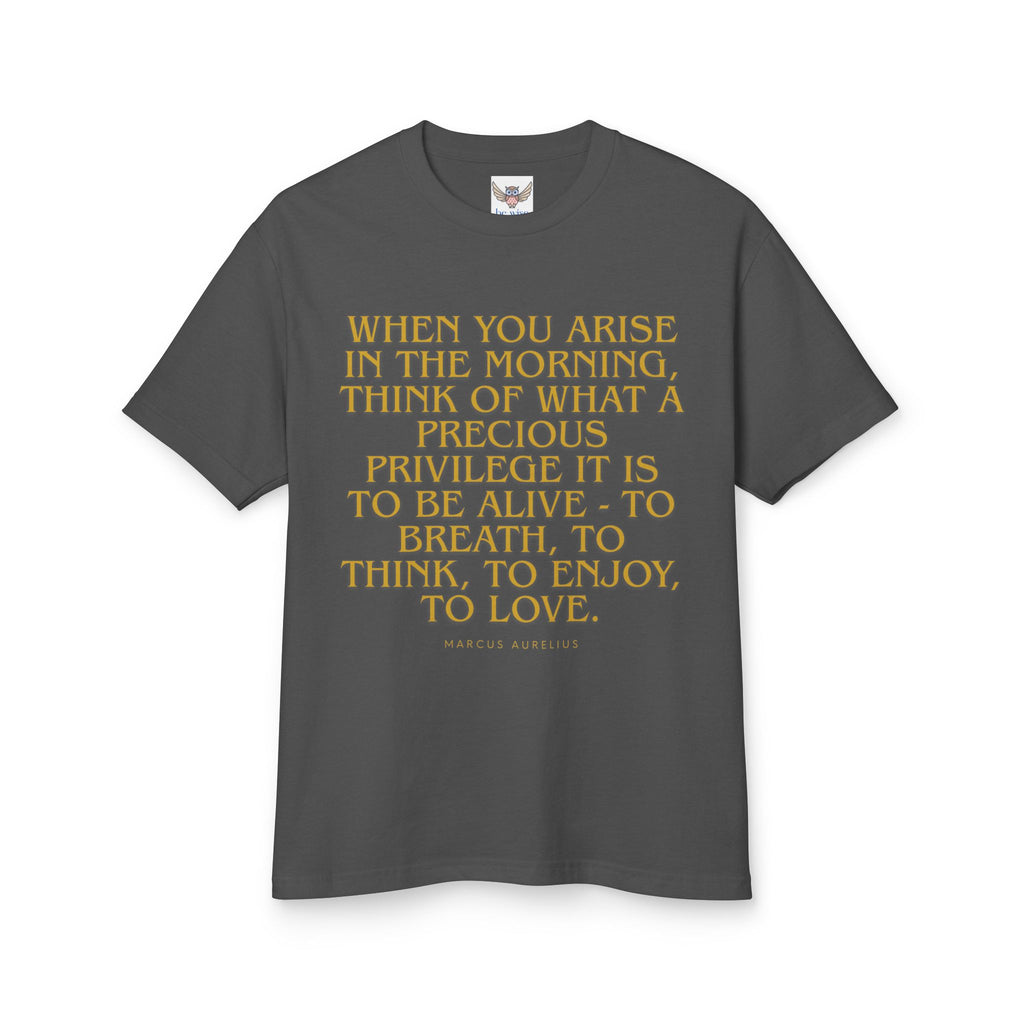 When you arise in the morning, think of what a precious privilege it is to be alive - to breath, to think, to enjoy, to love. ||  Comfortable Tee for Mindfulness, Perfect Gift for Friends, Relaxed Vibe Shirt, Everyday Reminder Tee, Gifts [...]
