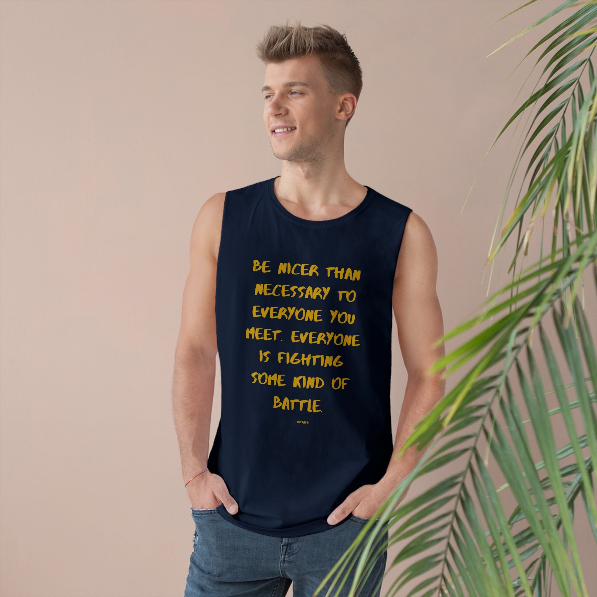 Inspirational Unisex Tank Top - Be Nicer Than Necessary