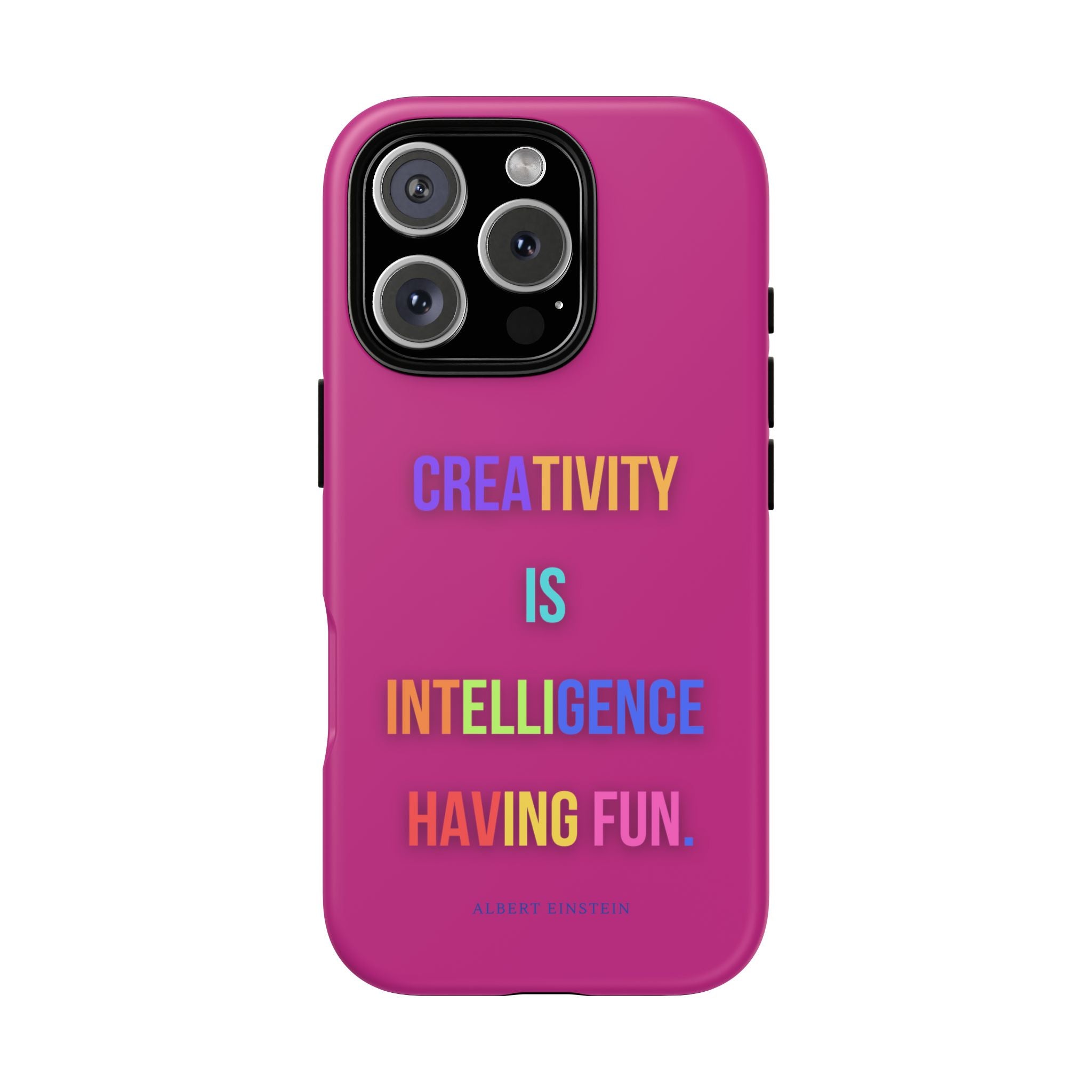 Colorful Phone Case with Inspiring Quote, Gift for Creative Souls, Tough and Fun Design, Perfect for Students and Artists