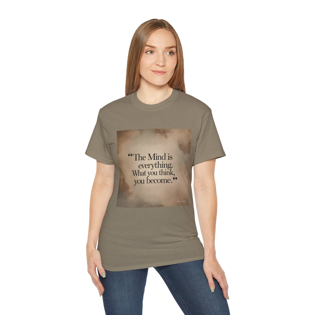 The mind is everything. What you think, you become. || Mindfulness Tee, Motivational Apparel, Self-Improvement Gift, Casual Wear for Men and Women