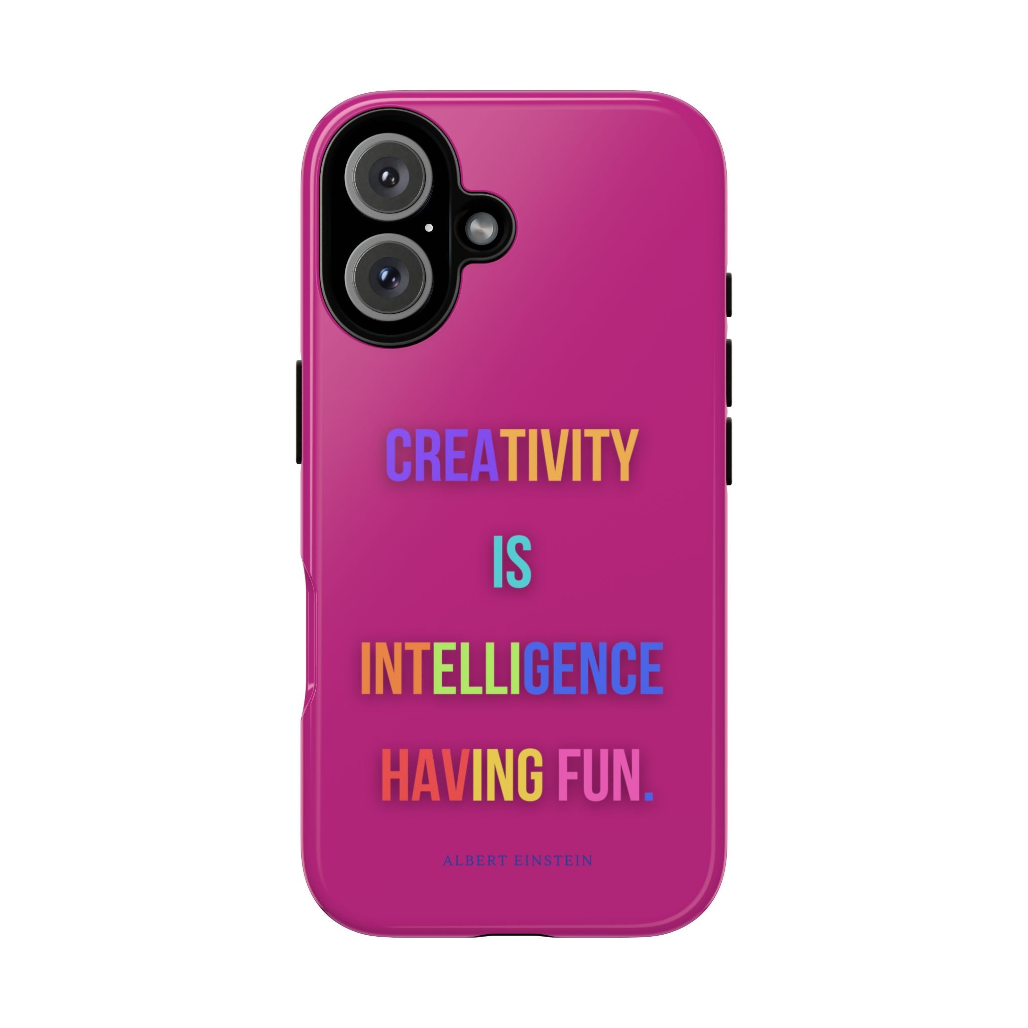 Colorful Phone Case with Inspiring Quote, Gift for Creative Souls, Tough and Fun Design, Perfect for Students and Artists