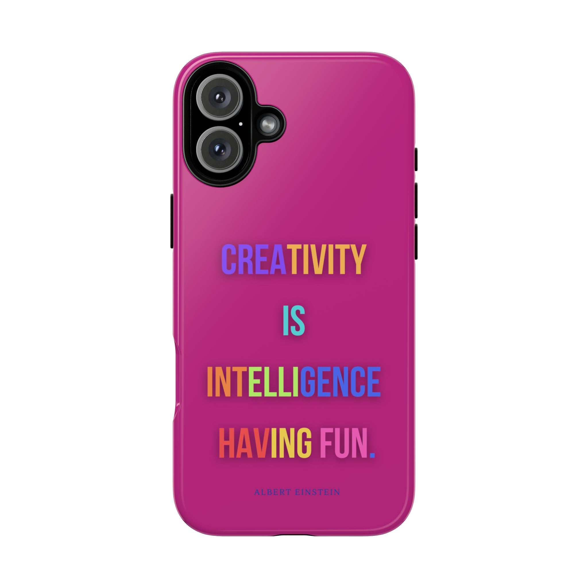 Colorful Phone Case with Inspiring Quote, Gift for Creative Souls, Tough and Fun Design, Perfect for Students and Artists