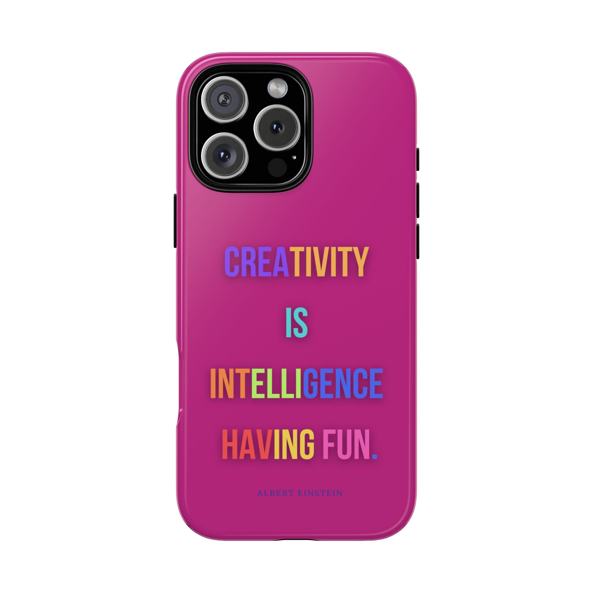 Colorful Phone Case with Inspiring Quote, Gift for Creative Souls, Tough and Fun Design, Perfect for Students and Artists