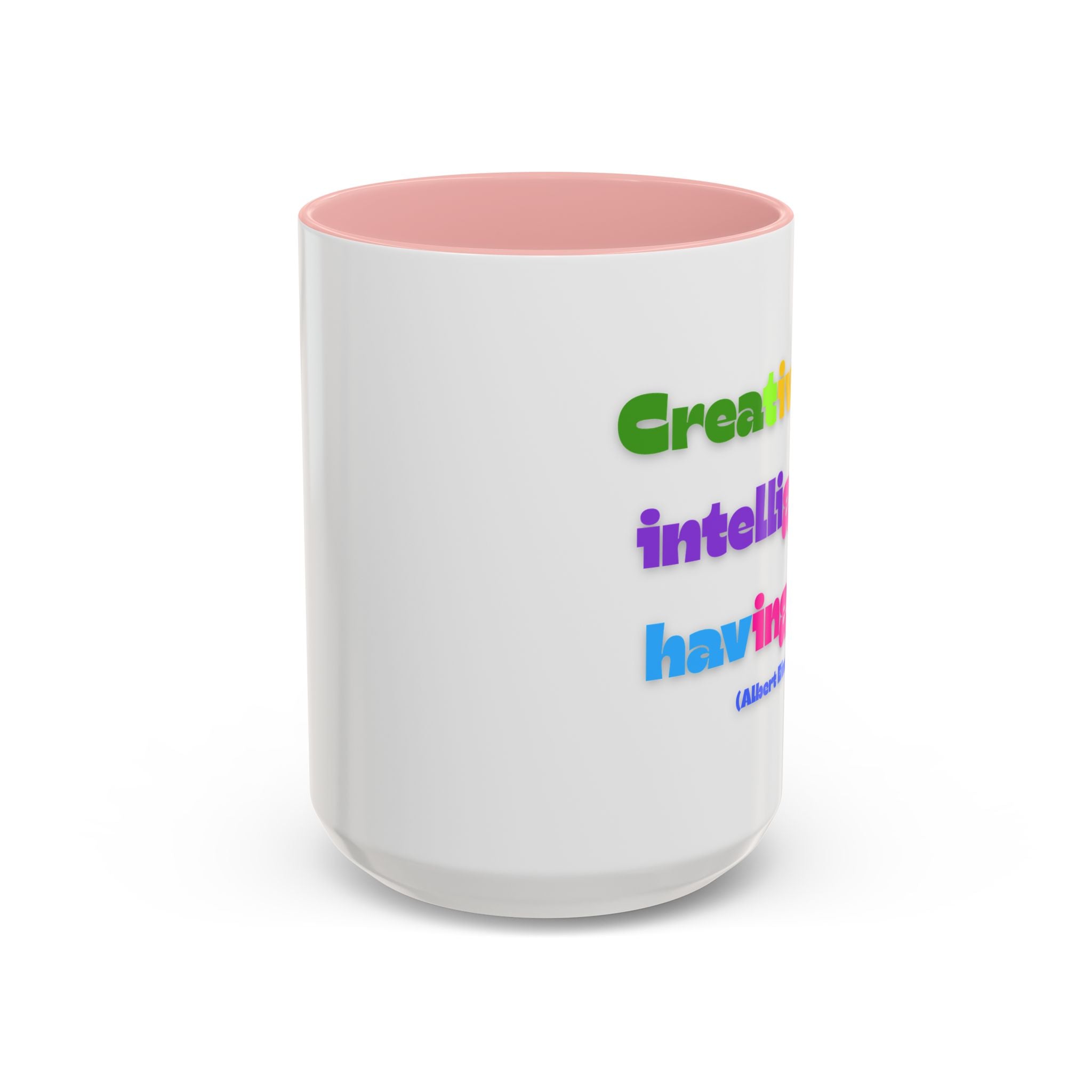 Colorful Inspirational Coffee Mug - Creativity is Intelligence Having Fun - Perfect Gift for Teachers, Artists, and Students