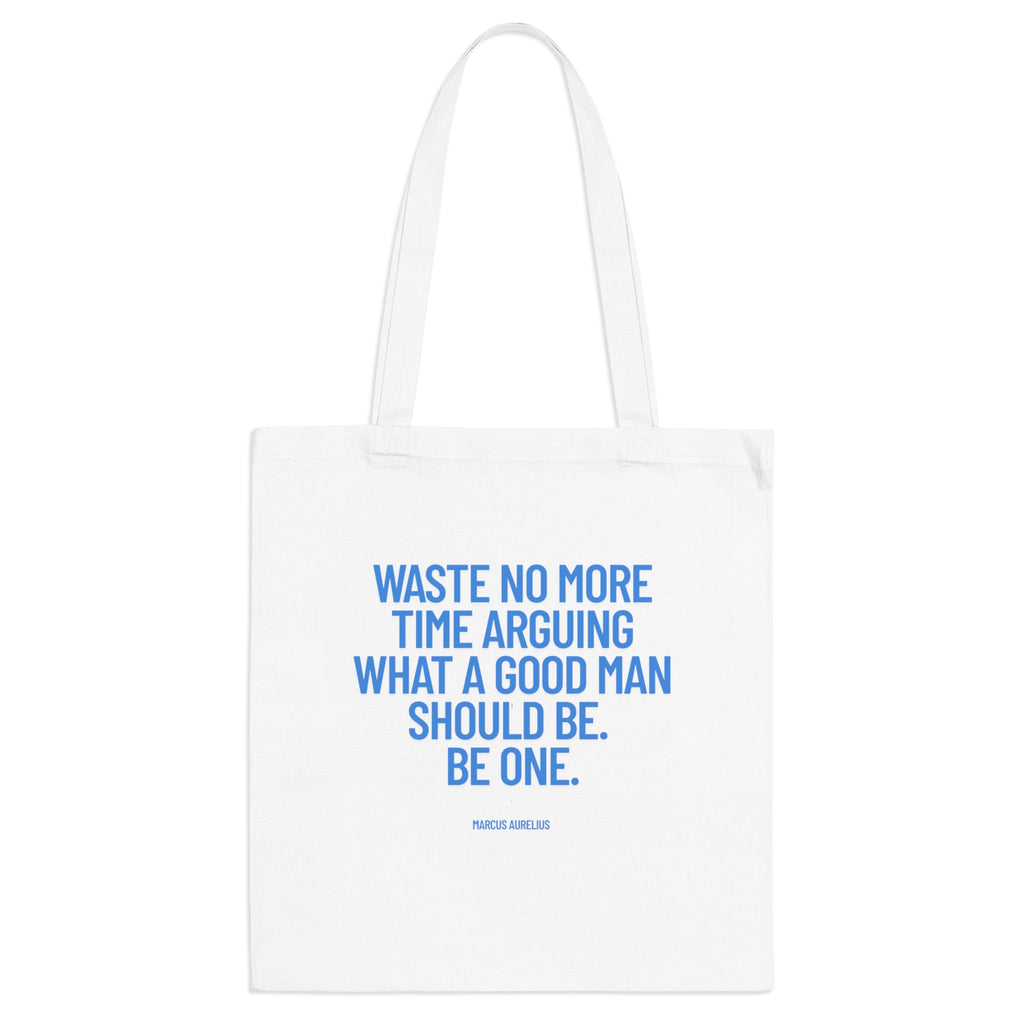 Waste no more time arguing what a good man should be. Be one. (Marcus Aurelius) || Inspirational Tote Bag for Everyday Use, Eco-Friendly Shopping Bag, Motivational Quote Canvas Bag, Perfect Gift for Him, Reusable [...]