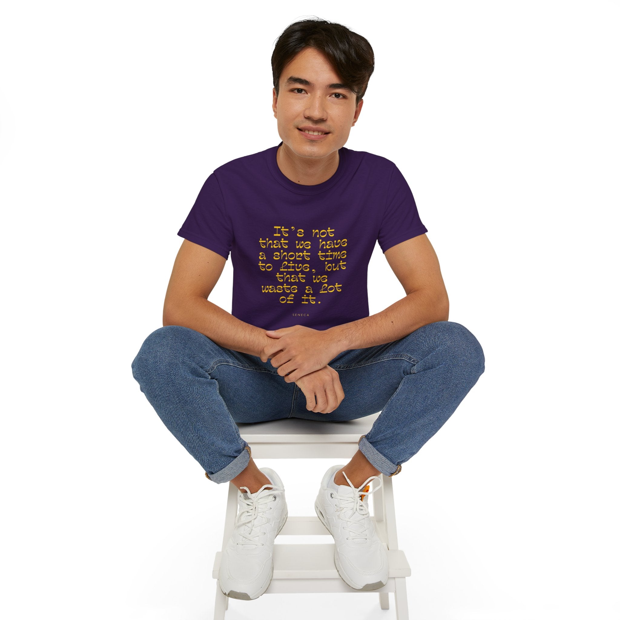 It’s not that we have a short time to live, but that we waste a lot of it. || - Motivational Shirt for Everyday Moments, Gift for Friends & Family, Casual Wear, Birthday, Encouragement