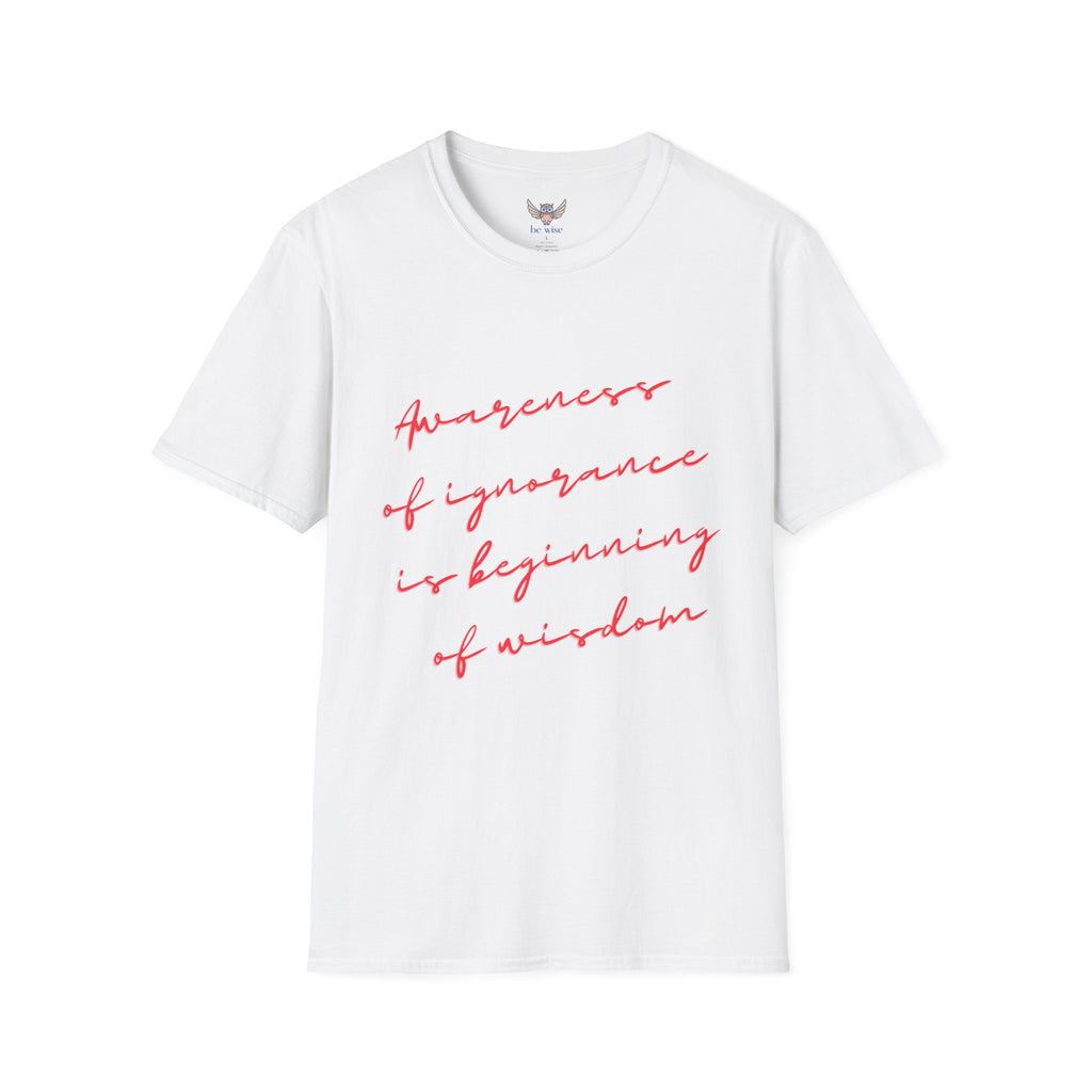 Inspirational Quote T-Shirt | Unisex Softstyle Tee | Awareness of Ignorance Design | Perfect Gift for Growth & Learning, Casual Wear, [...]