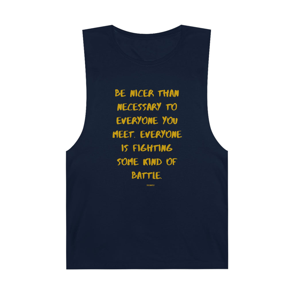 Inspirational Unisex Tank Top - Be Nicer Than Necessary
