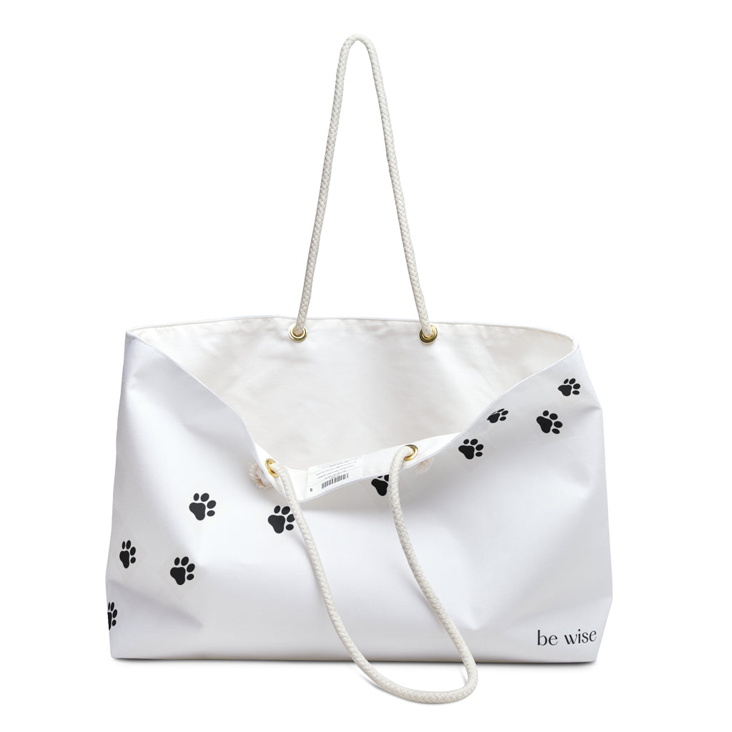 Paw Print Weekender Bag - Stylish Tote for Pet Lovers, Perfect for Weekend Getaways, Travel, Gym, Beach, Gifts