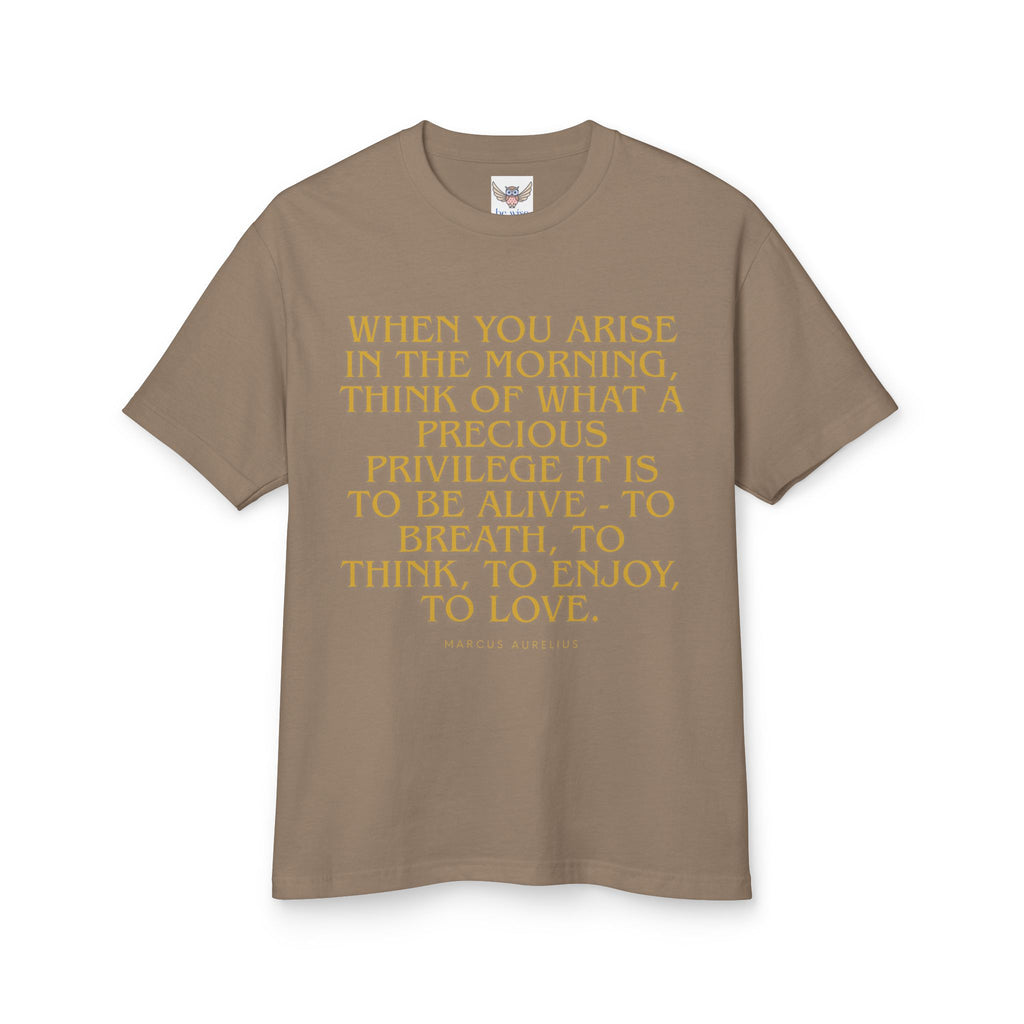 When you arise in the morning, think of what a precious privilege it is to be alive - to breath, to think, to enjoy, to love. ||  Comfortable Tee for Mindfulness, Perfect Gift for Friends, Relaxed Vibe Shirt, Everyday Reminder Tee, Gifts [...]